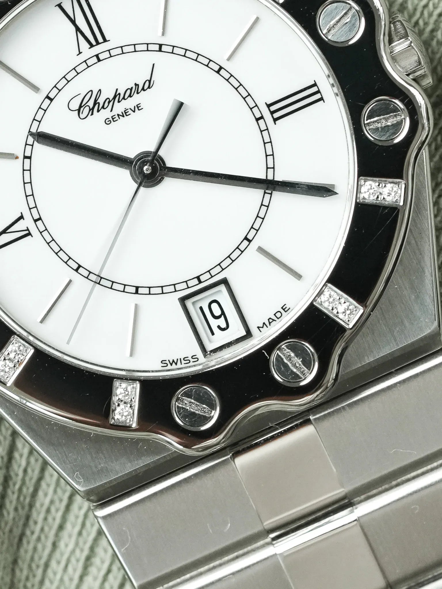Chopard - St Moritz 8023 LUC Acier Diamants 32mm - 1990s - Atelier Victor