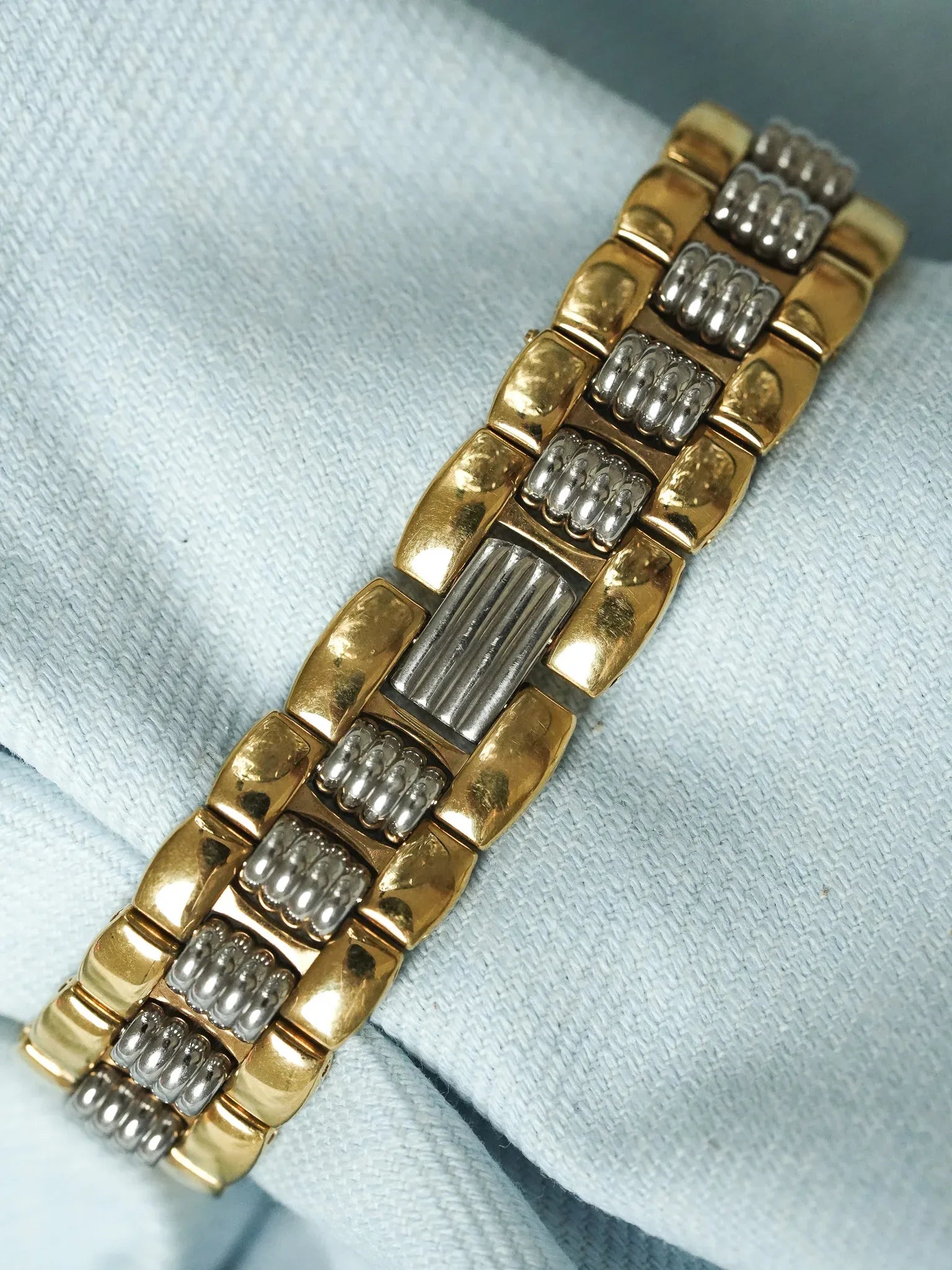 Christian Dior - 48.133 Octogonale Or Acier Cadran Gris- 1990s - Atelier Victor