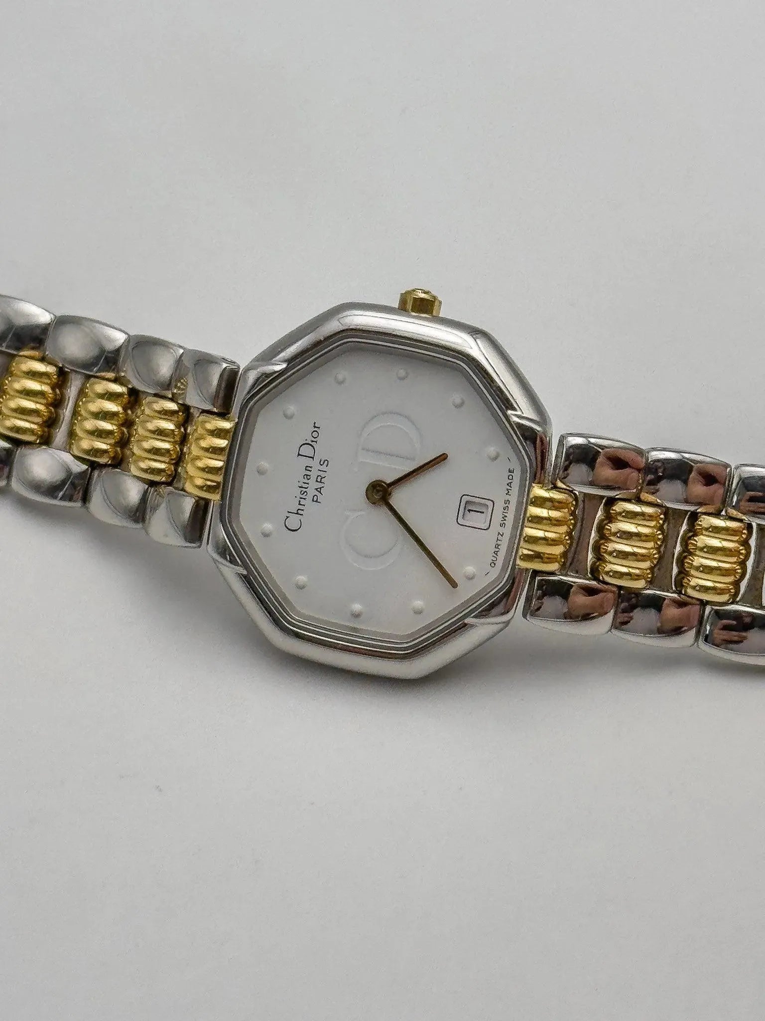 Christian Dior Paris - Octogonal Acier Or - 1990s - Atelier Victor Paris - Vintage Watch Shop Dubai