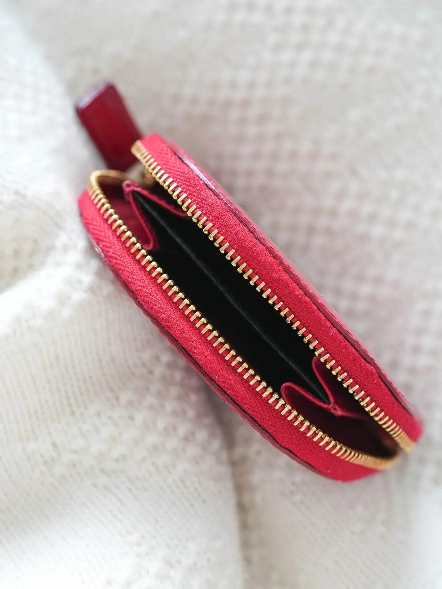 Christian Dior - Porte-monnaie rouge vernis - Atelier Victor