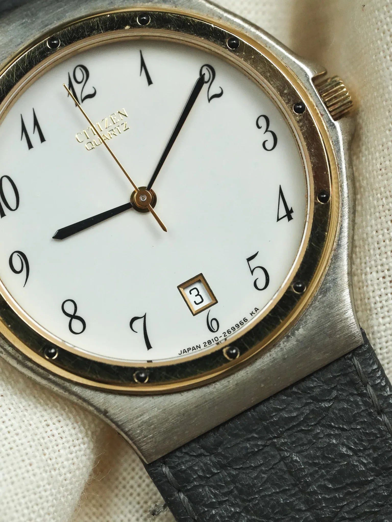 Citizen - Acier Bracelet Intégré Cadran Blanc - NOS - 1990s - Atelier Victor