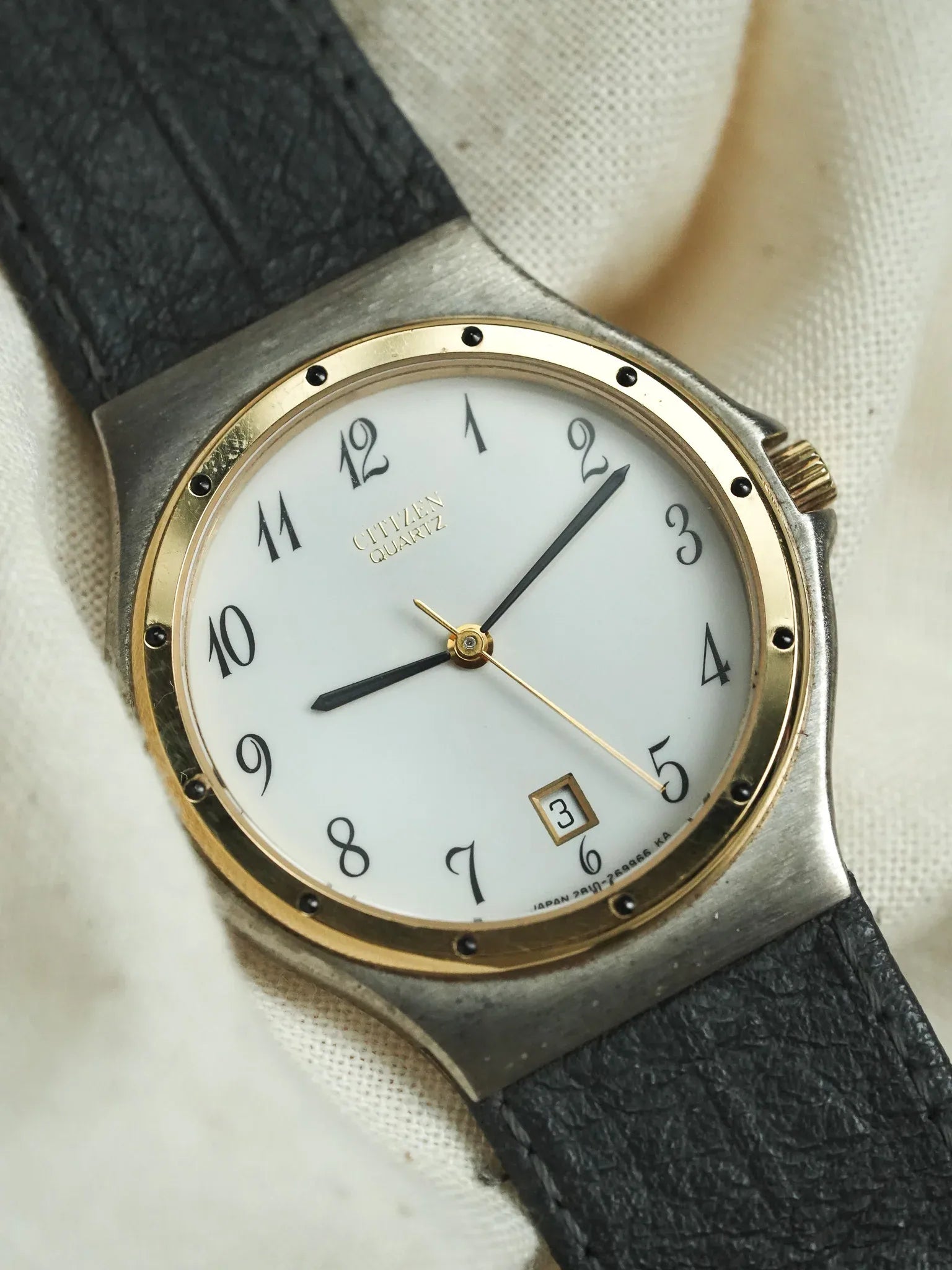 Citizen - Acier Bracelet Intégré Cadran Blanc - NOS - 1990s - Atelier Victor