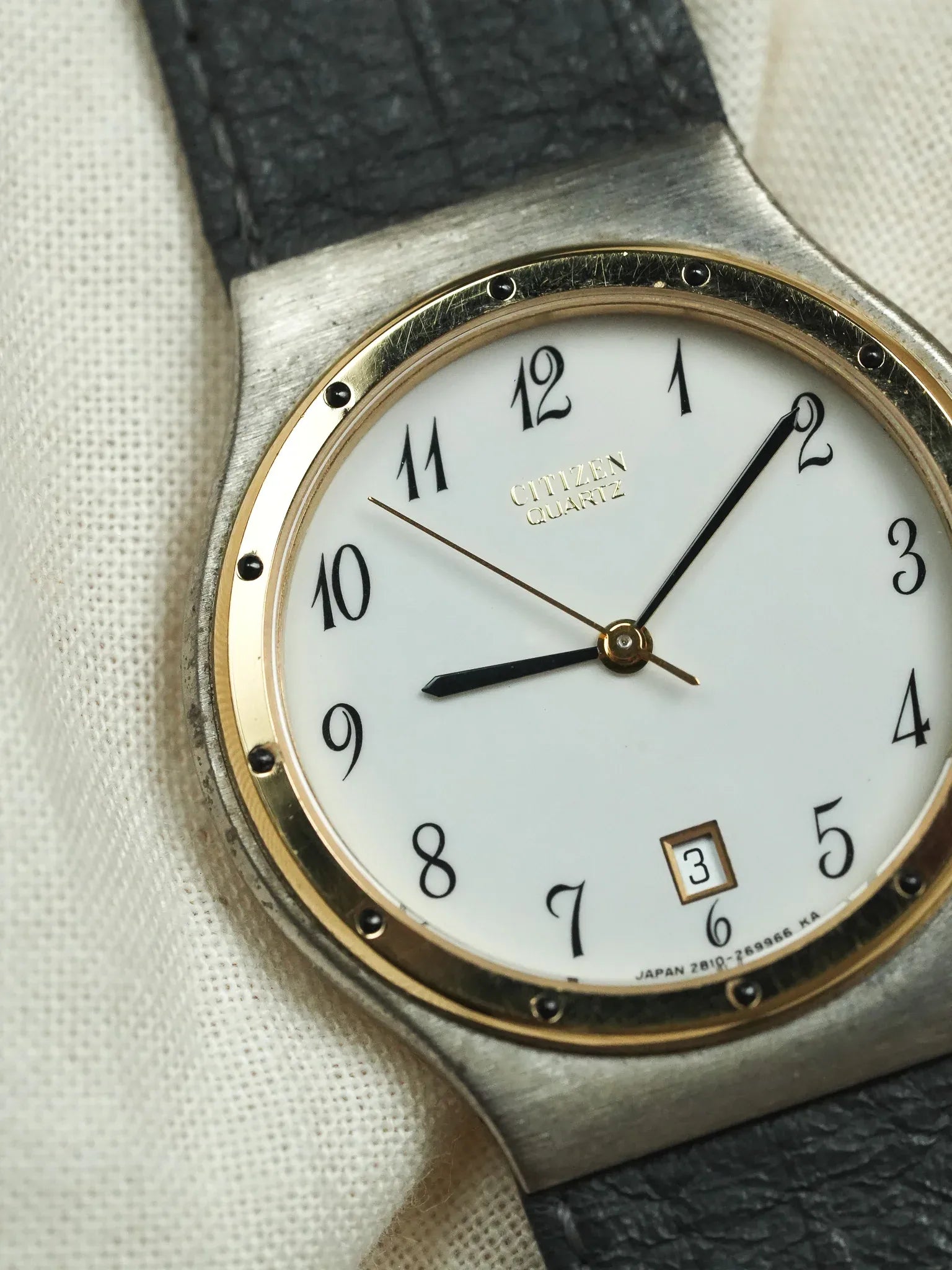 Citizen - Acier Bracelet Intégré Cadran Blanc - NOS - 1990s - Atelier Victor