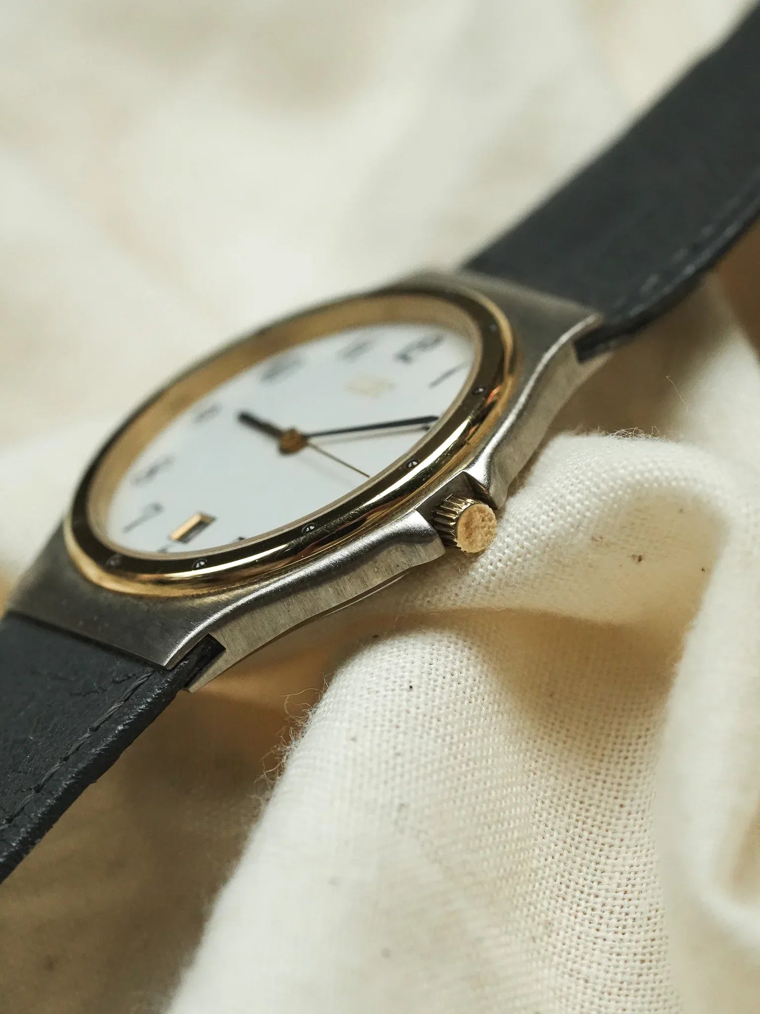 Citizen - Acier Bracelet Intégré Cadran Blanc - NOS - 1990s - Atelier Victor