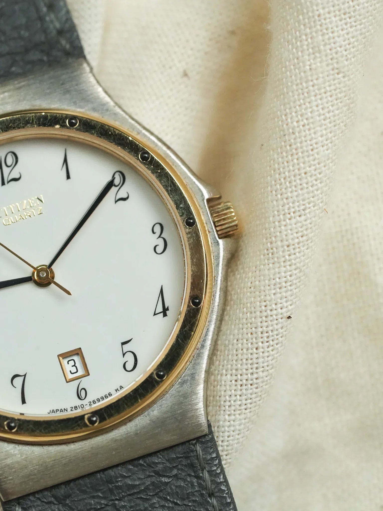 Citizen - Acier Bracelet Intégré Cadran Blanc - NOS - 1990s - Atelier Victor