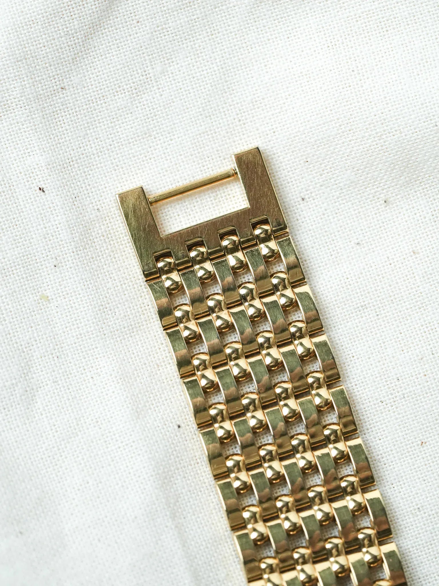 Citizen - Bracelet Maille Or Cadran nacre date - 1997 - Atelier Victor