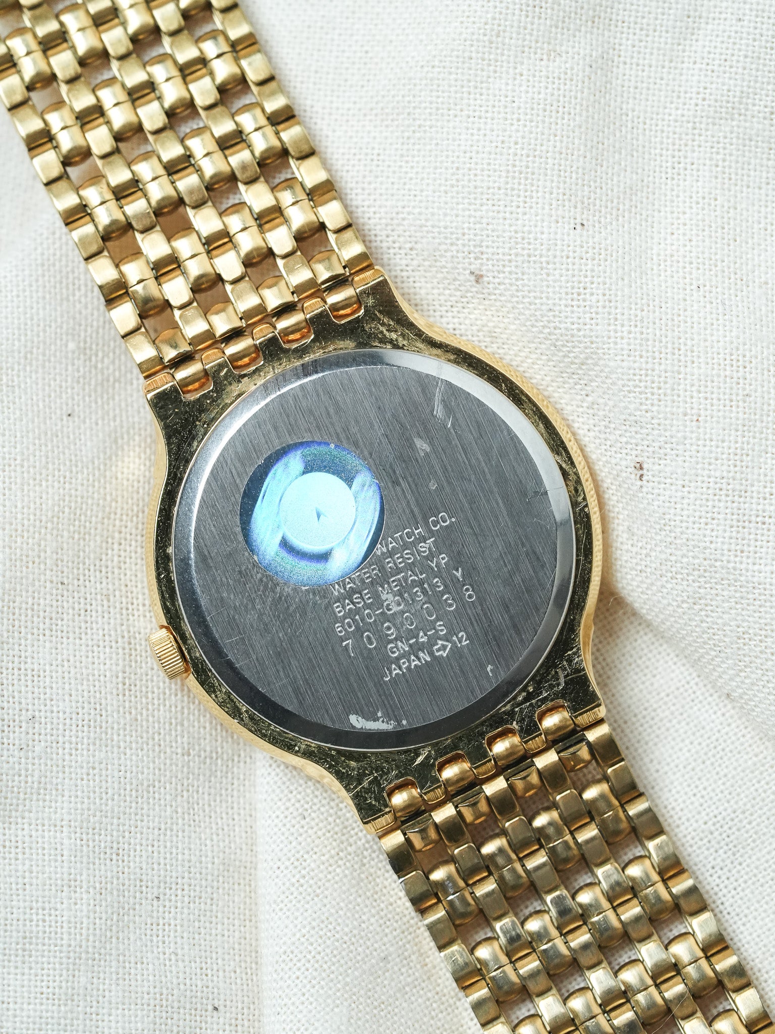 Citizen - Bracelet Maille Or Cadran nacre date - 1997 - Atelier Victor - Vintage  Shop