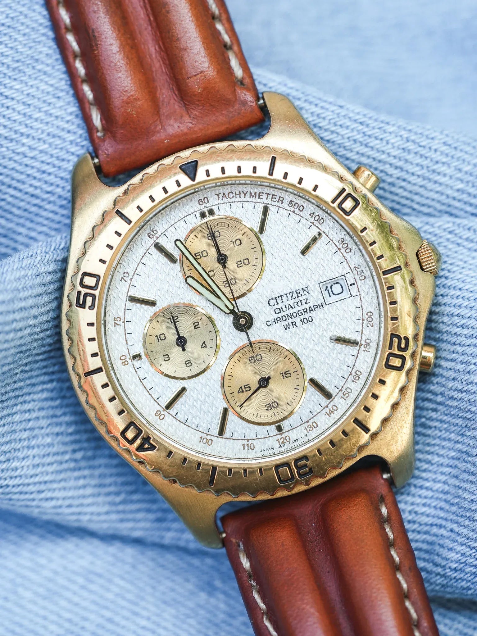 Citizen - Chronographe Date Or Tapisserie - 1997 - Atelier Victor - Vintage  Shop