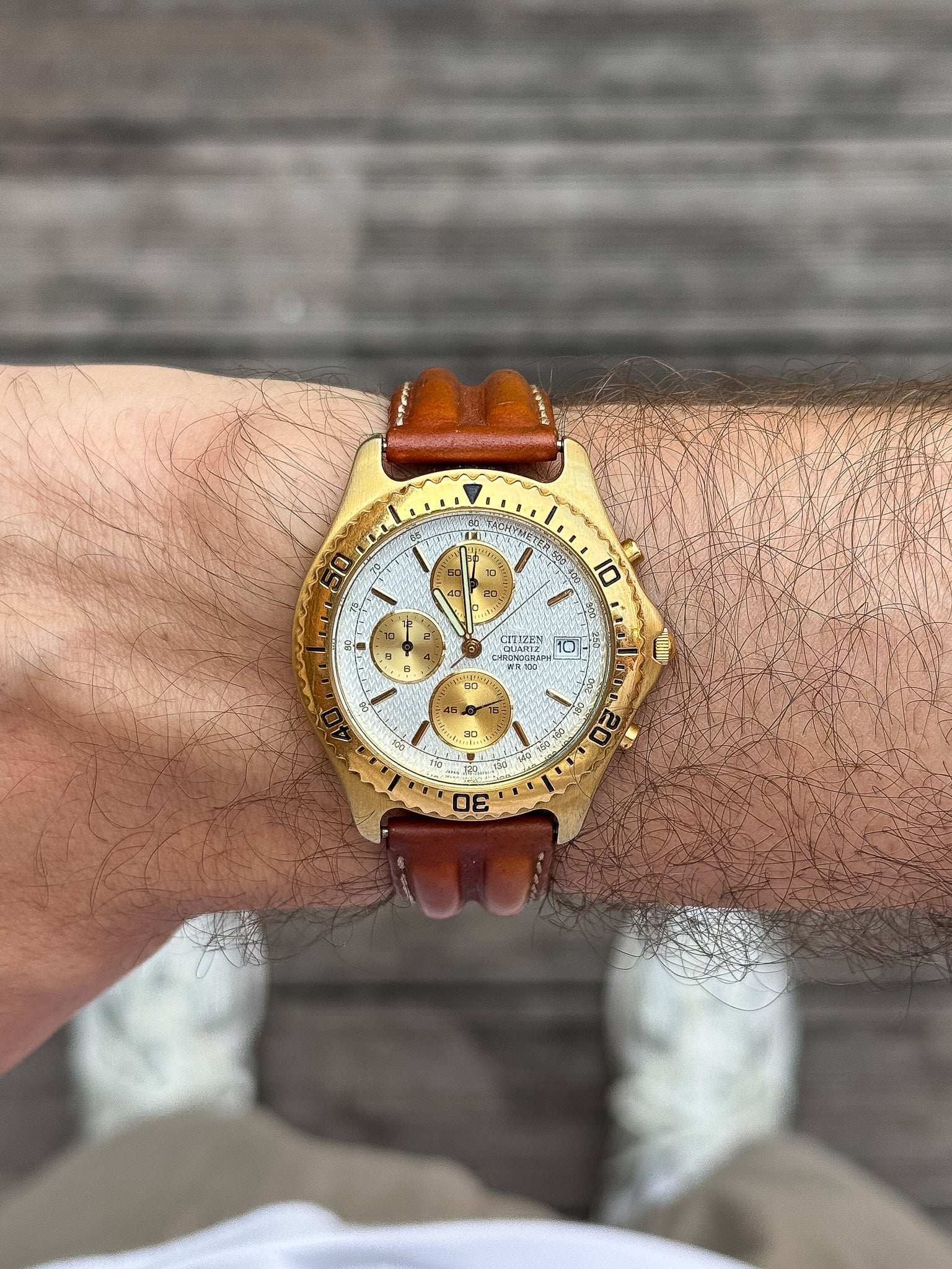 Citizen - Chronographe Date Or Tapisserie - 1997 - Atelier Victor - Vintage  Shop