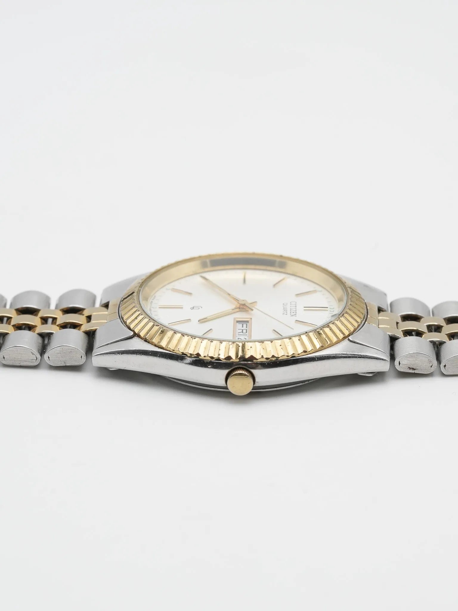 Citizen - Datejust cannelé jubilé acier or - 1990s - Atelier Victor Paris - Vintage Watch Shop Dubai