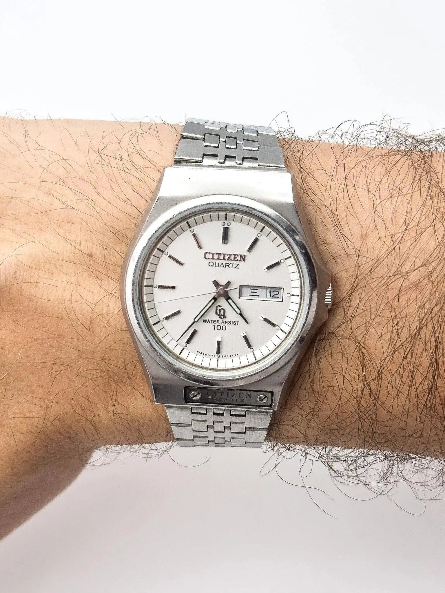 Citizen - Daydate Kanji Acier cadran blanc - 1980 - Atelier Victor - Vintage  Shop