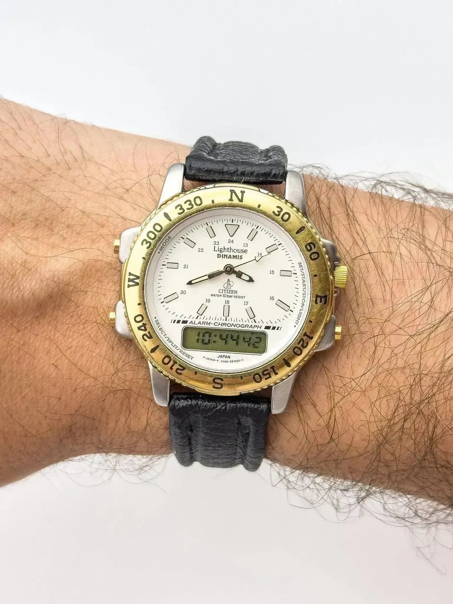 Citizen - Lighthouse Multifunction Stainless Steel Gold - 1980s Citizen - Lighthouse Multifunction Stainless Steel Gold - 1980s