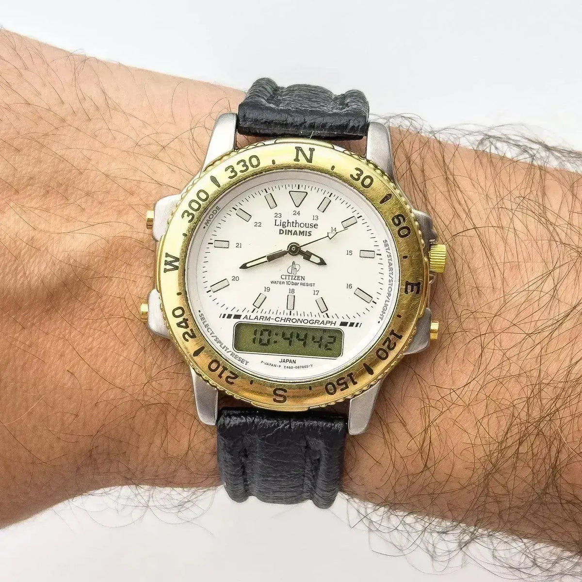 Citizen - Lighthouse Multifunction Stainless Steel Gold - 1980s 