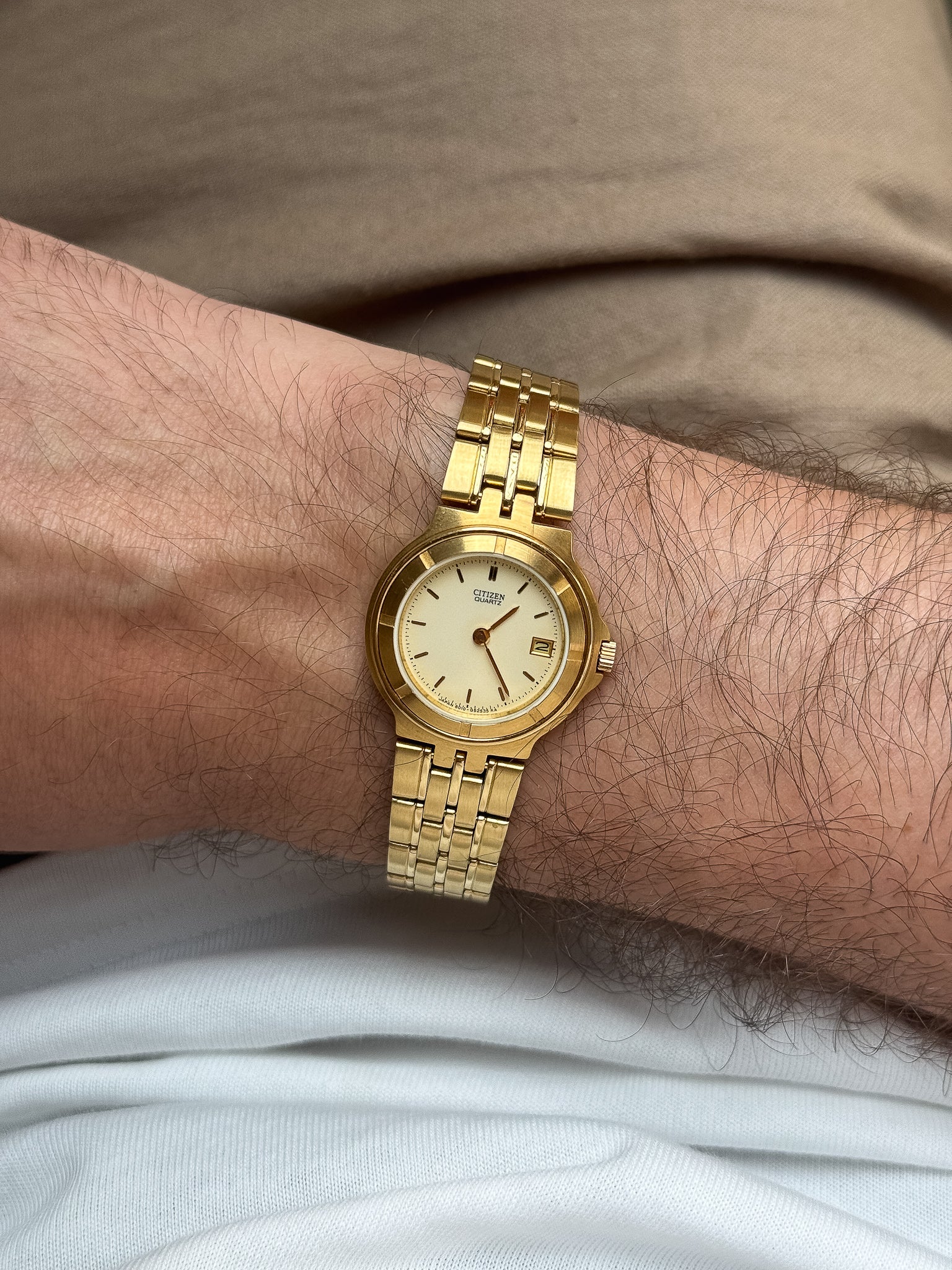 Citizen - Maille Or Cadran Or Date - 1990s - Atelier Victor - Vintage  Shop