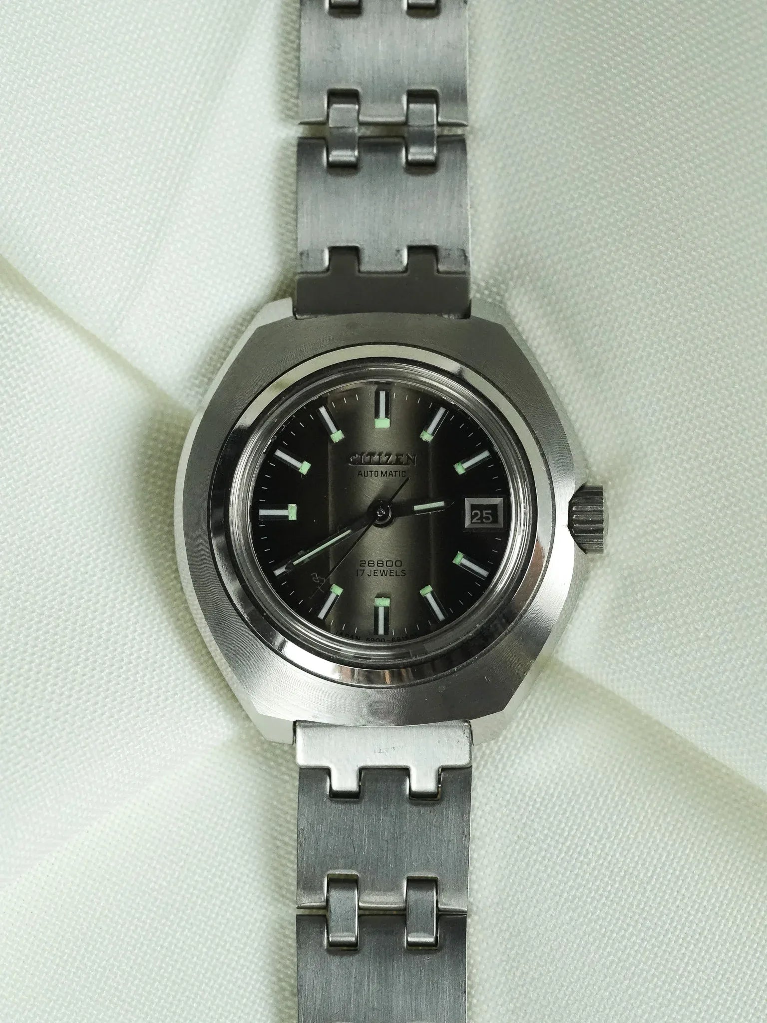 Citizen - Mini Disco Volante Moka Bracelet Acier - Neuve de Stock - 1980s - Atelier Victor - Vintage  Shop