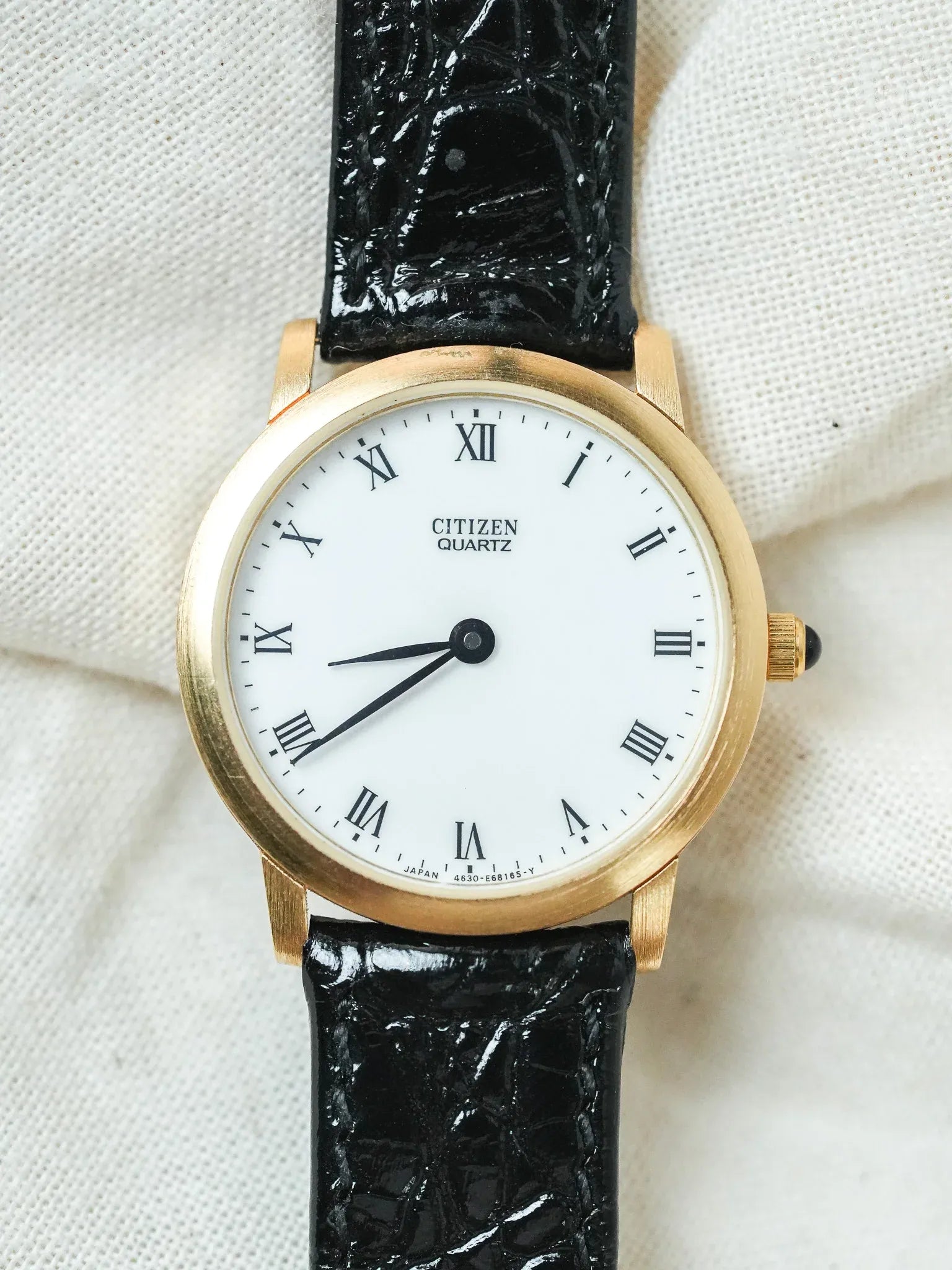 Citizen - Mini Montre habillée Cabochon Or Chiffres Romain - NOS - 1991 - Atelier Victor