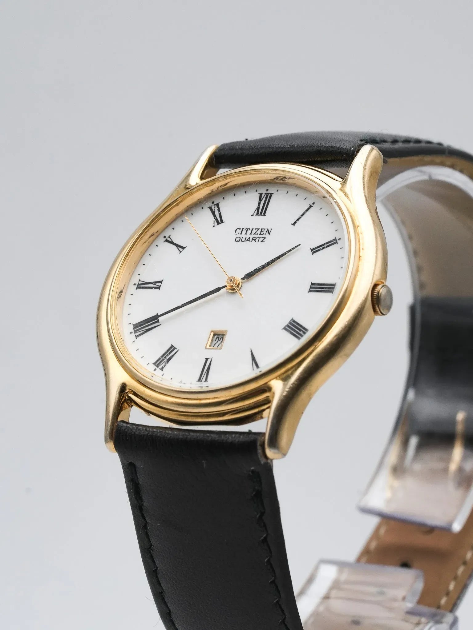 Citizen - Plaqué Or Romain Date 6h - 1990s - Atelier Victor