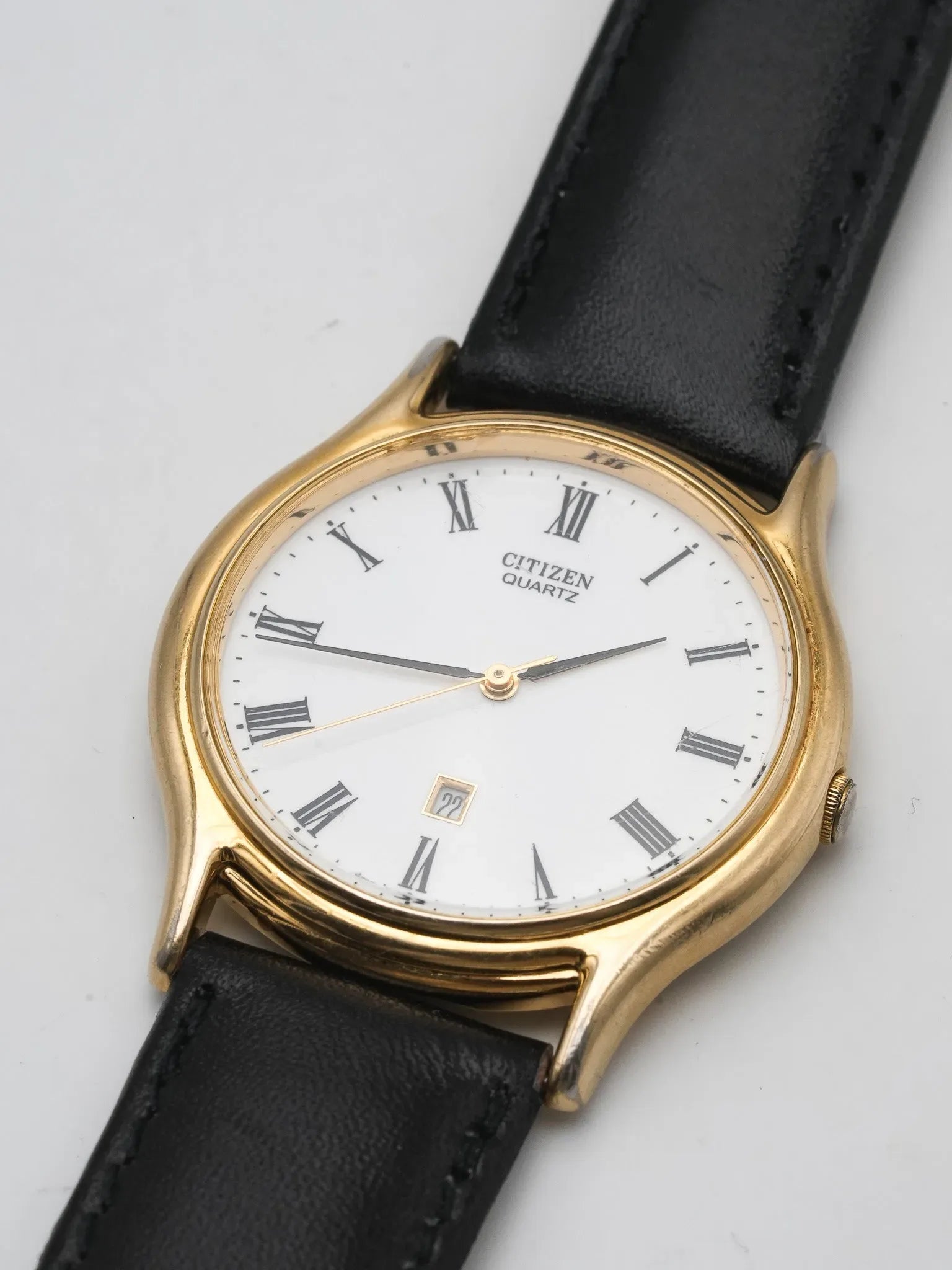 Citizen - Plaqué Or Romain Date 6h - 1990s - Atelier Victor