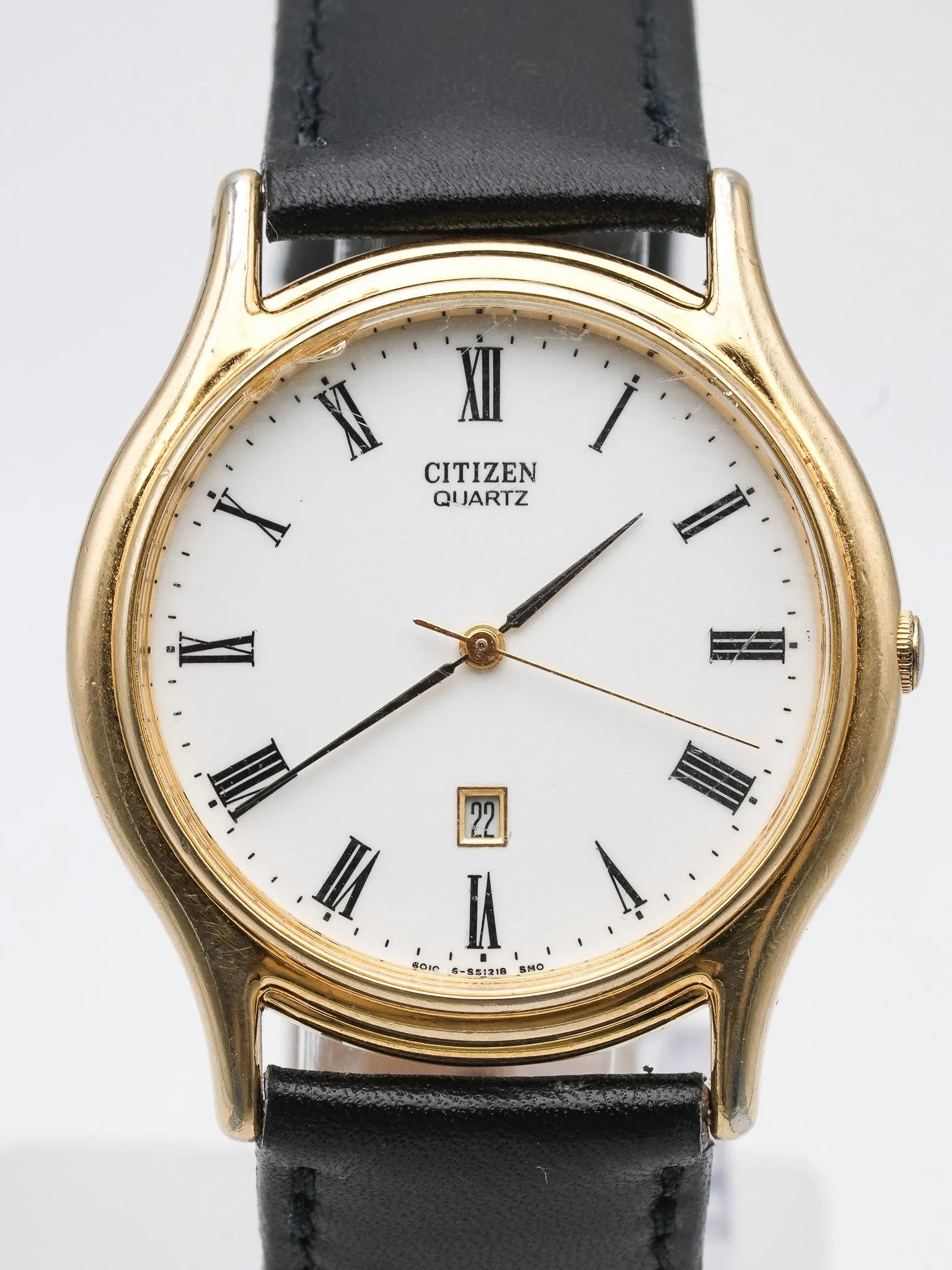 Citizen - Plaqué Or Romain Date 6h - 1990s - Atelier Victor - Vintage  Shop