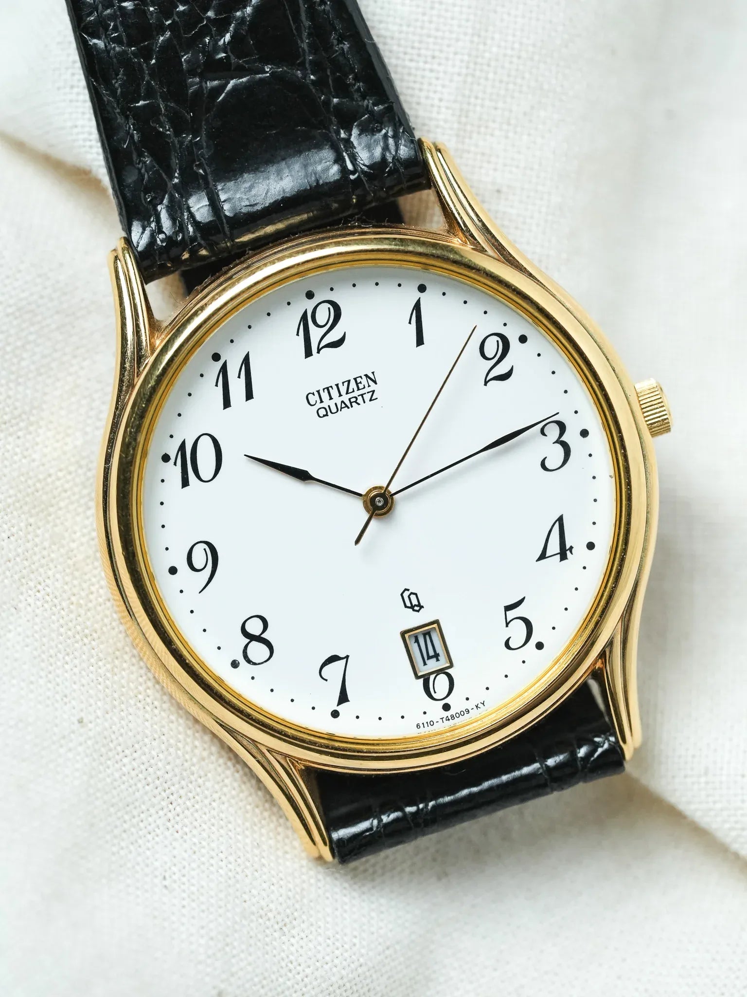 Citizen - Ronde Extra-Plate Or Date 6H - NOS - 1990 - Atelier Victor - Vintage  Shop