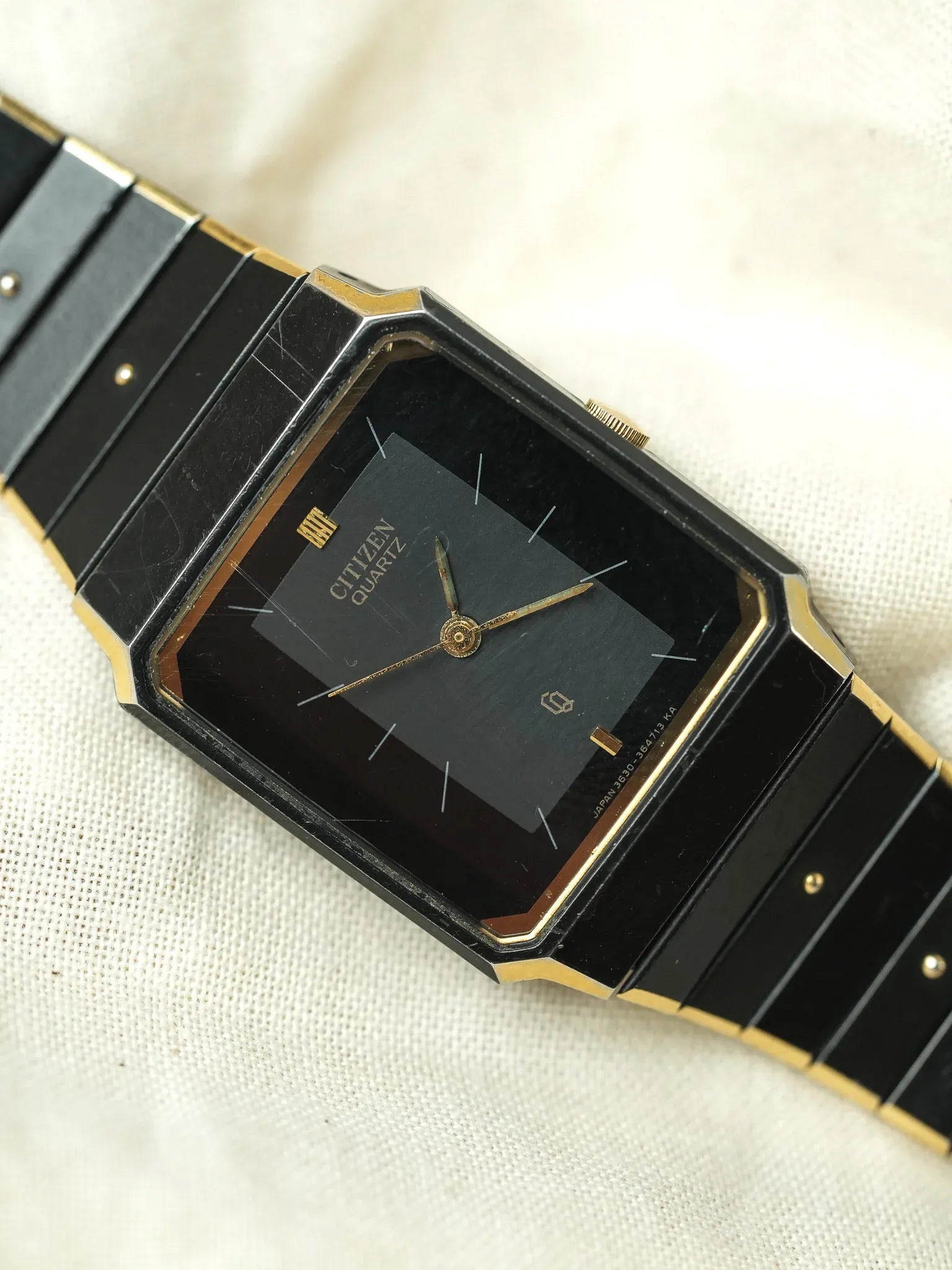 citizen tank パンテール ヴィンテージ 稼働品 美品 Citizen - Tank black PVD GOLD - 1985