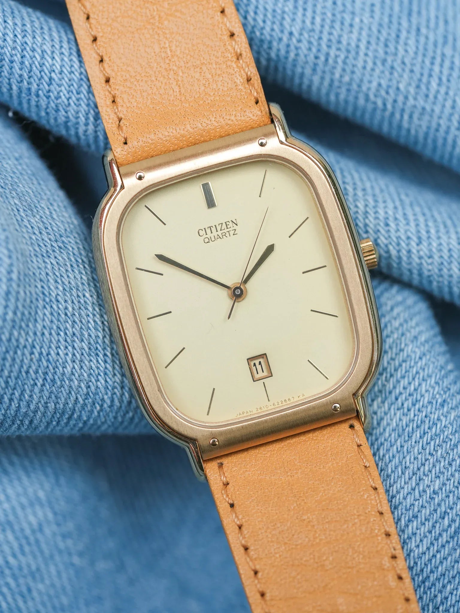 Citizen - Tonneau Citron Or Date 6h - NOS - 1985 - Atelier Victor