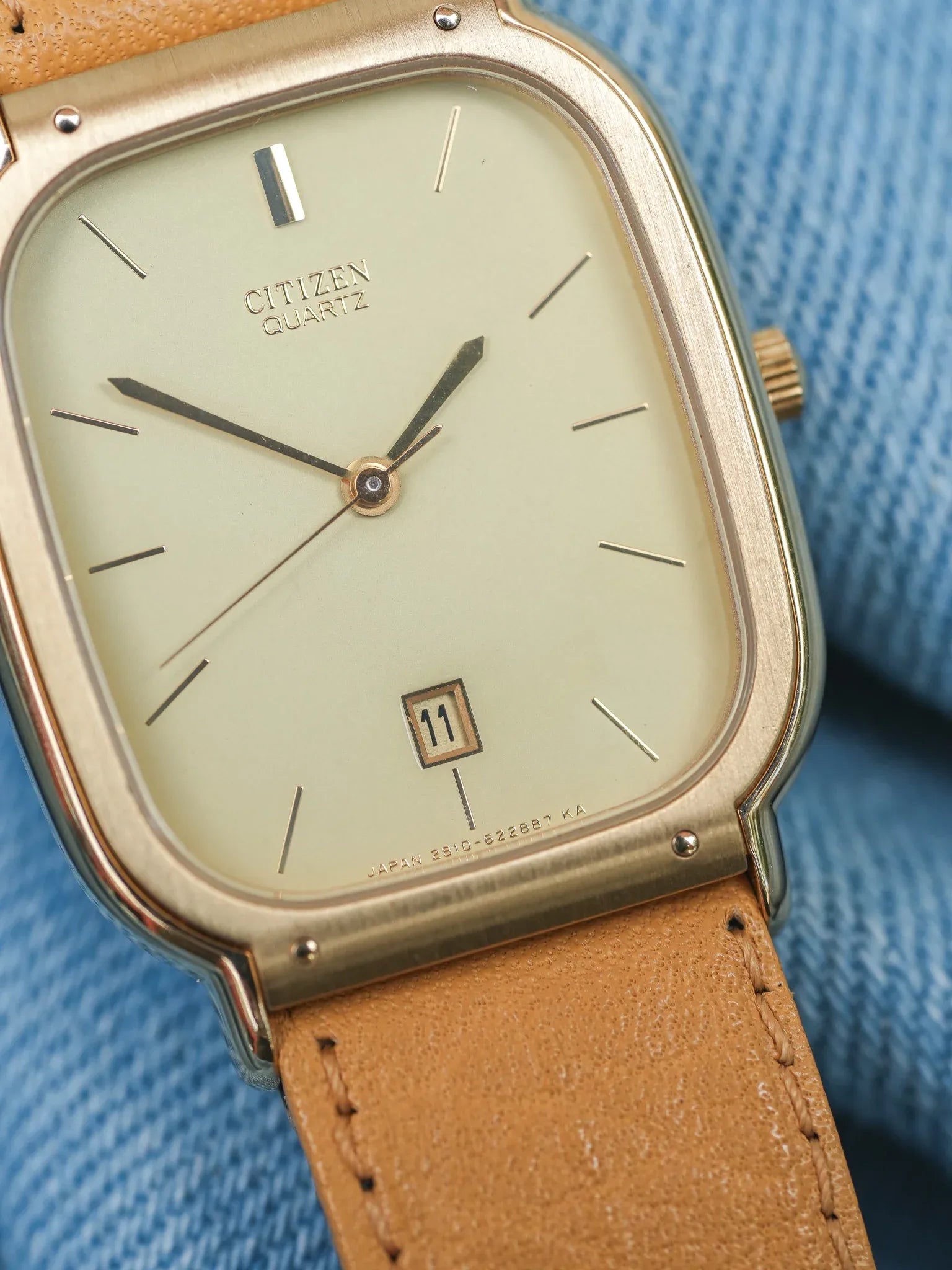 Citizen - Tonneau Citron Or Date 6h - NOS - 1985 - Atelier Victor