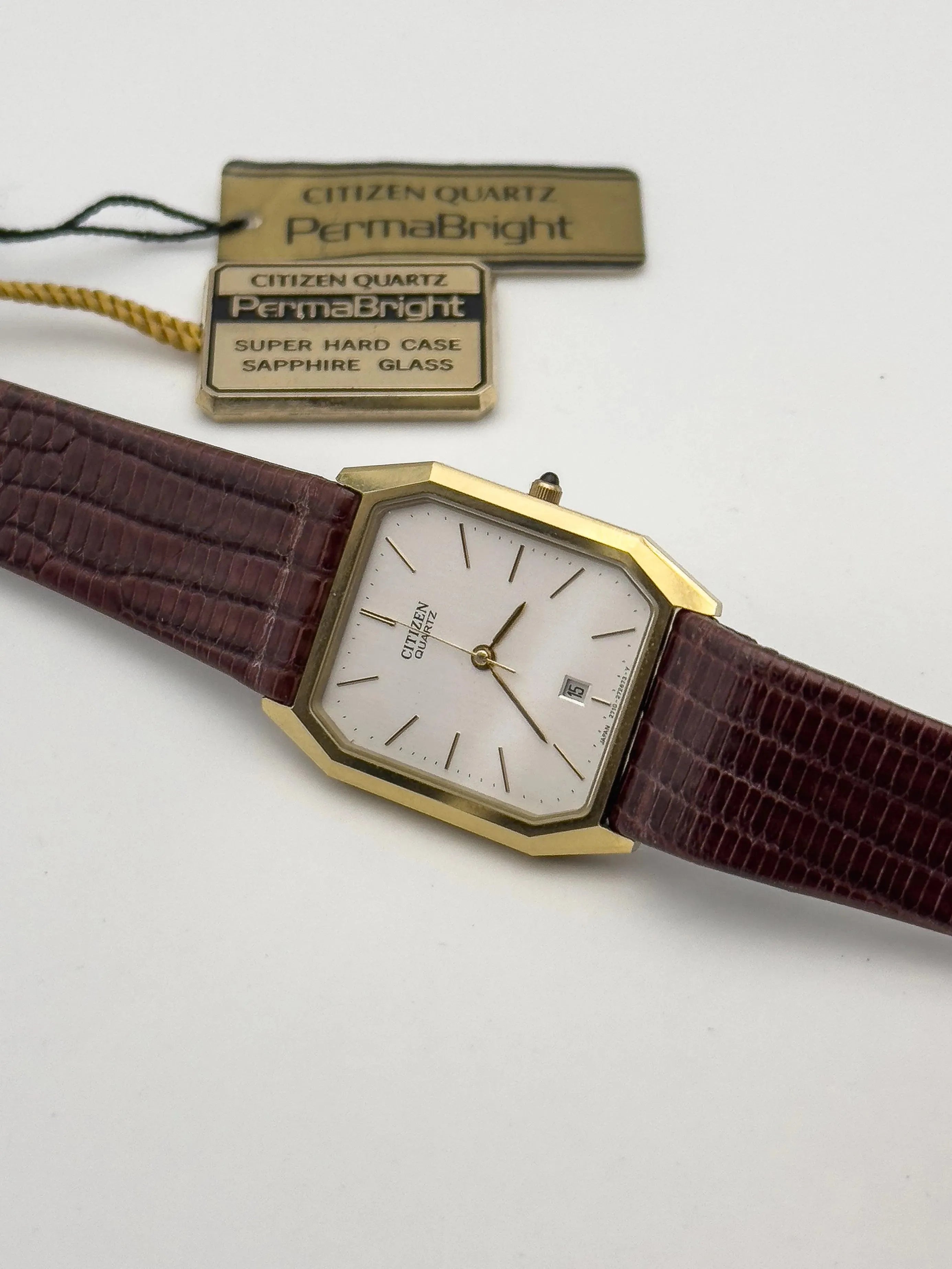 Citizen - Tonneau Gold Cabochon - NOS - 1990's - Atelier Victor Paris - Vintage Watch Shop Dubai