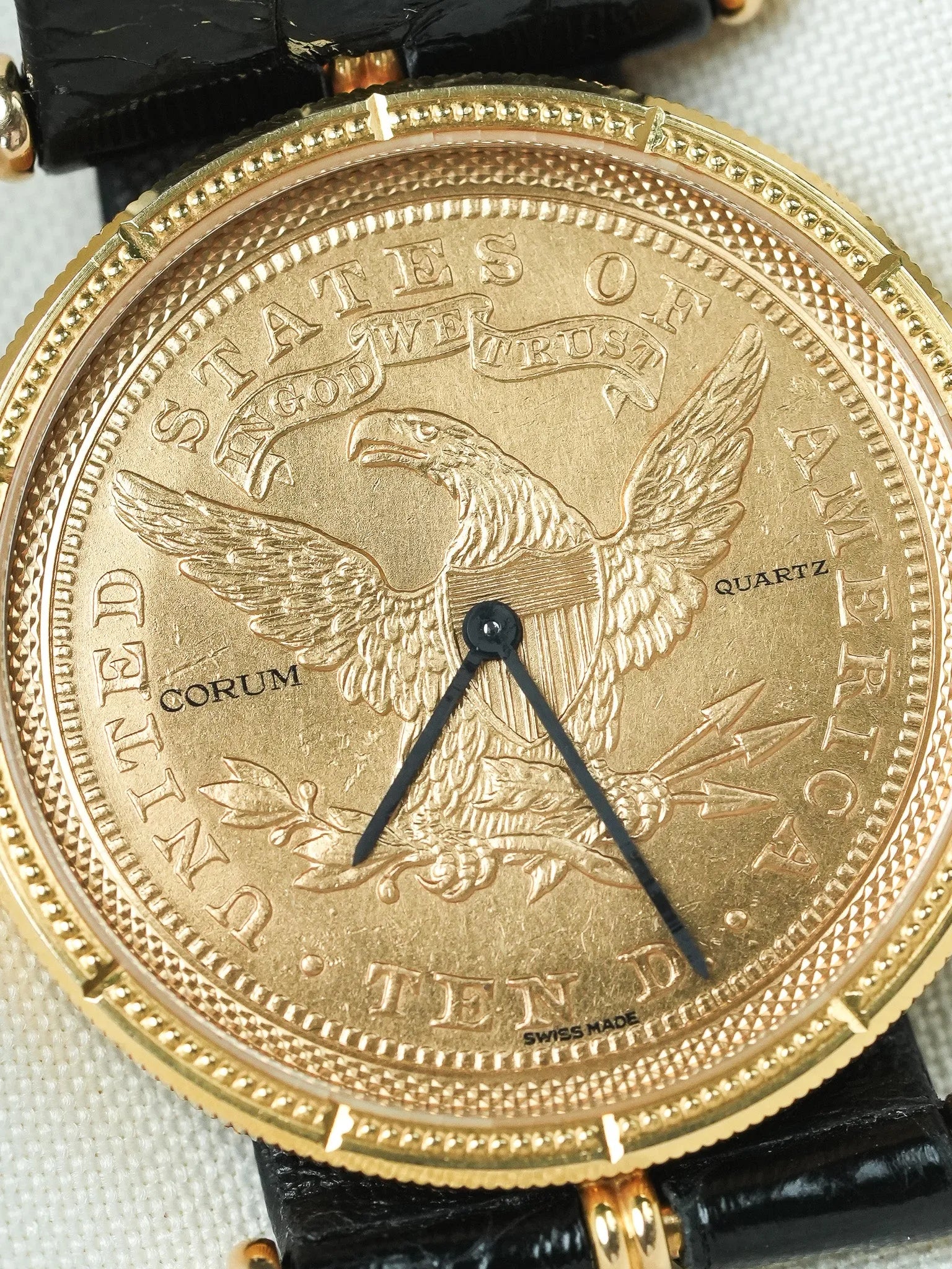 Corum - 18k gold watch piece 1882 10 dollars Eagle Liberty Head - 1990s 