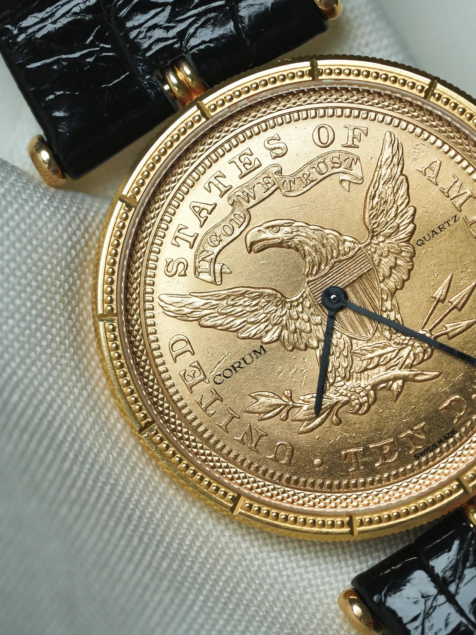 Corum - 18k gold watch piece 1882 10 dollars Eagle Liberty Head - 1990s 