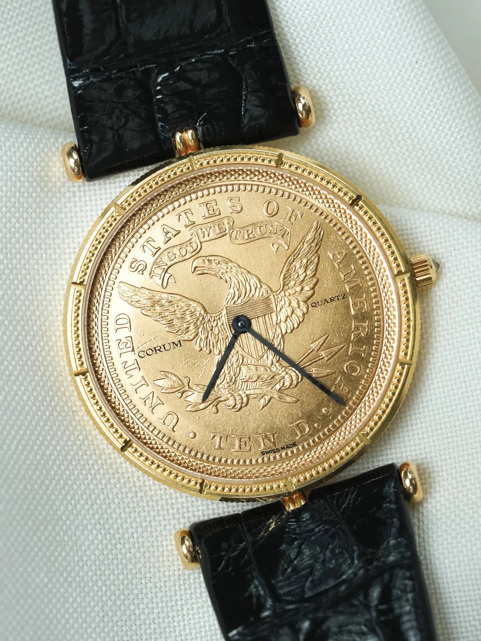 Corum - 18k gold watch piece 1882 10 dollars Eagle Liberty Head - 1990s 