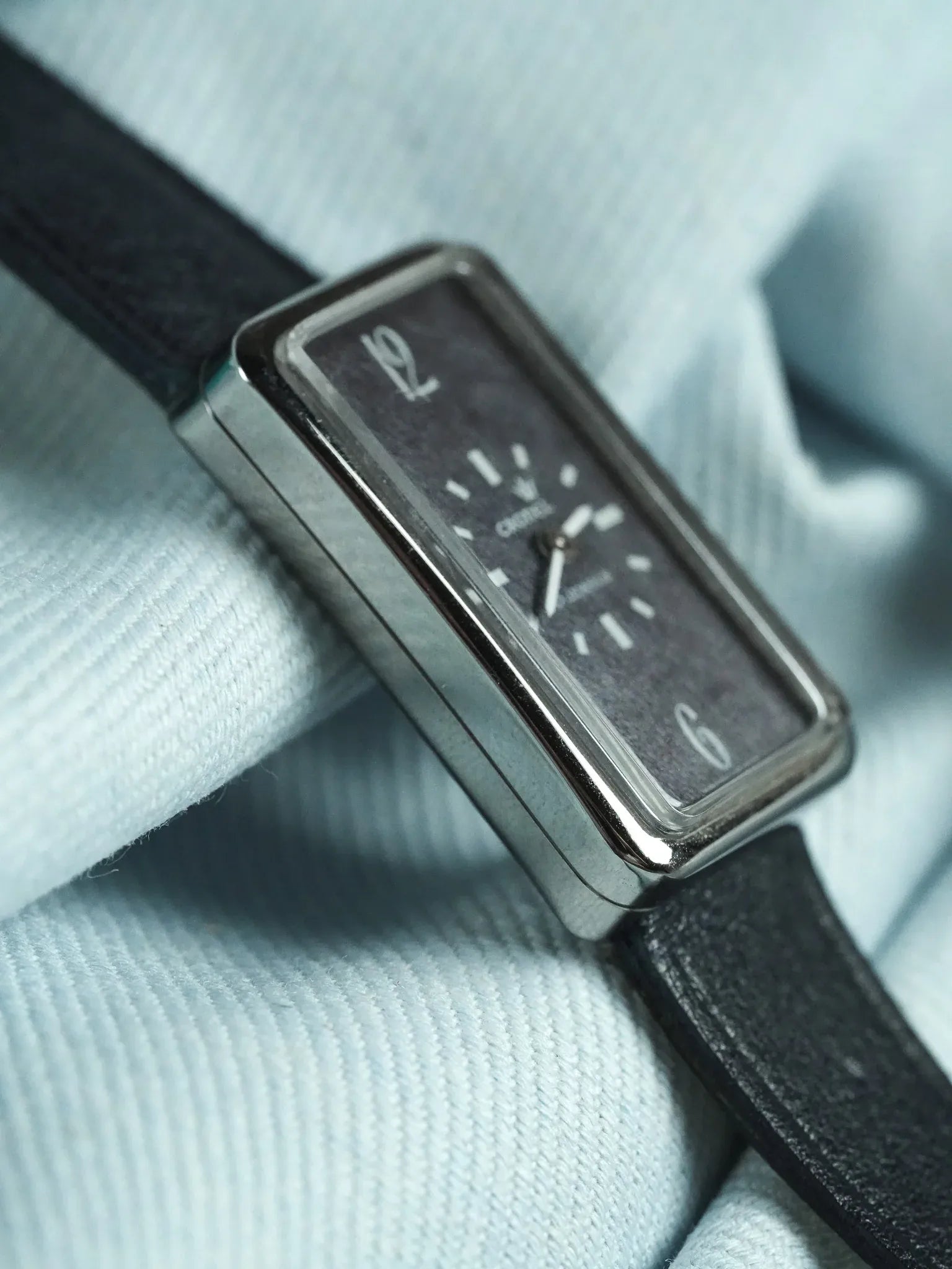 Crodel - Tank à remontage manuel Acier Cadran Anthracite - NOS - 1980s - Atelier Victor