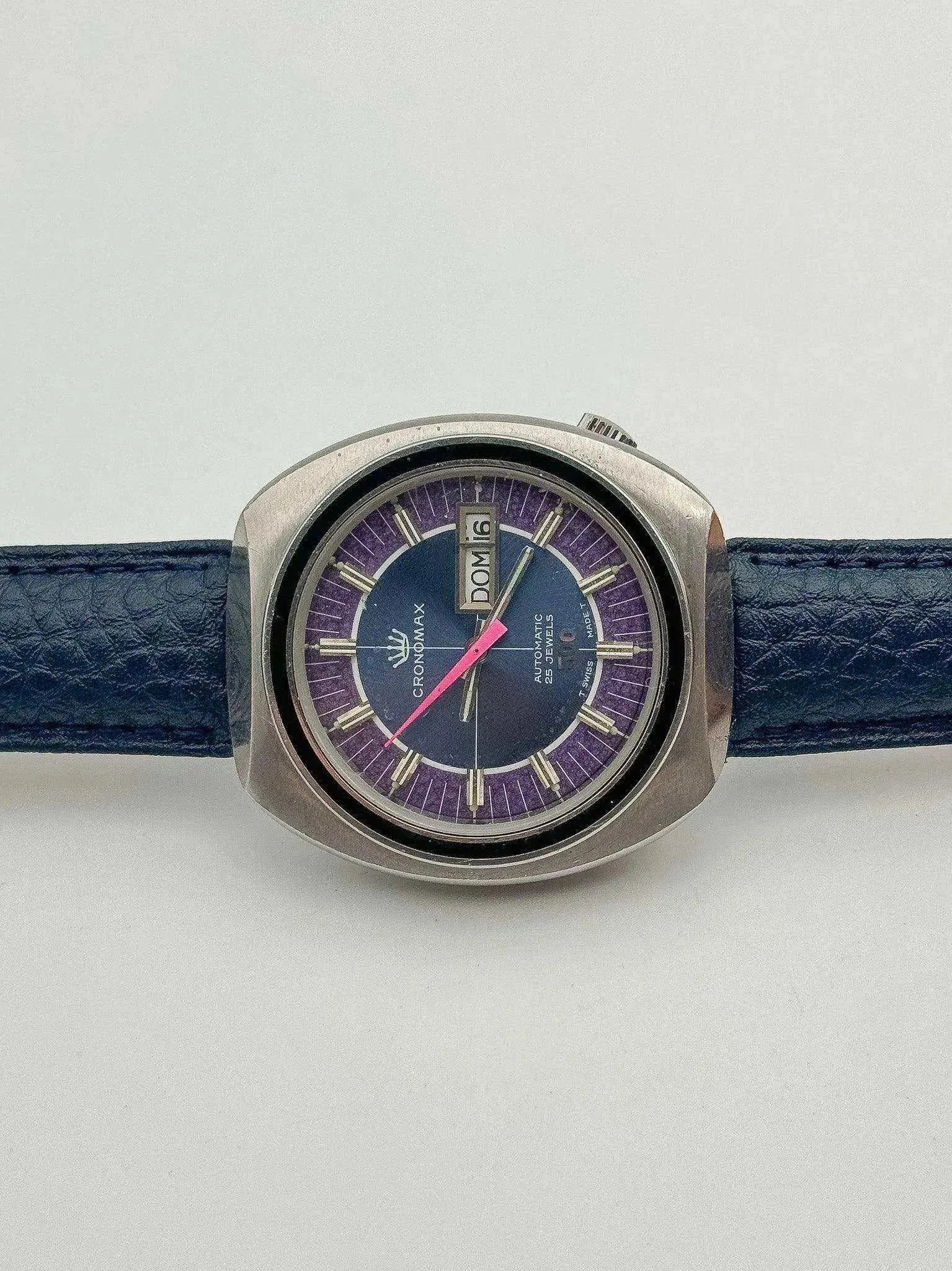 Cronomax 500 - Bleu Purple - 1960’s - Atelier Victor Paris - Vintage Watch Shop Dubai
