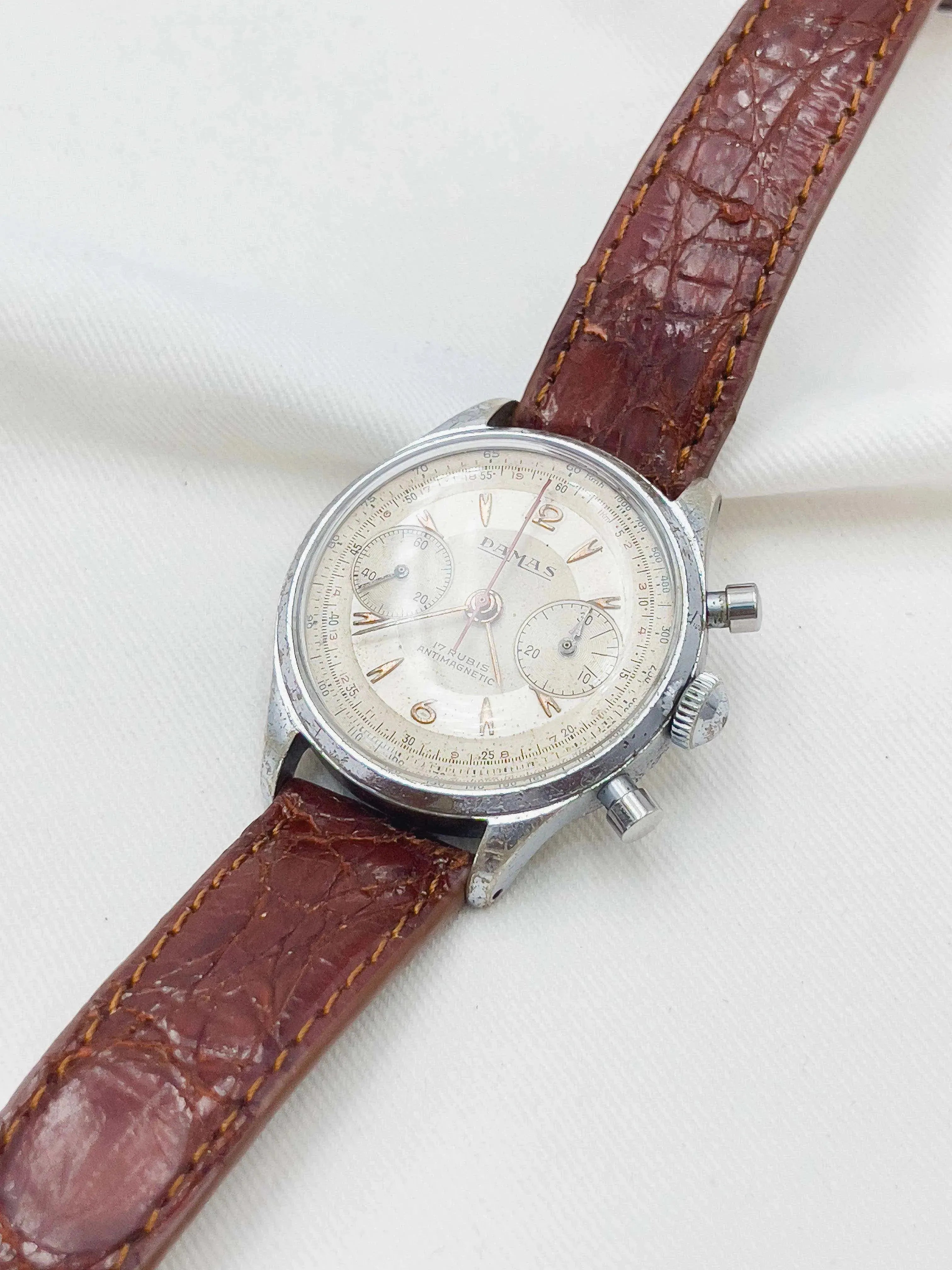Damas - Chronographe - 1950’s - Atelier Victor Paris - Vintage Watch Shop Dubai