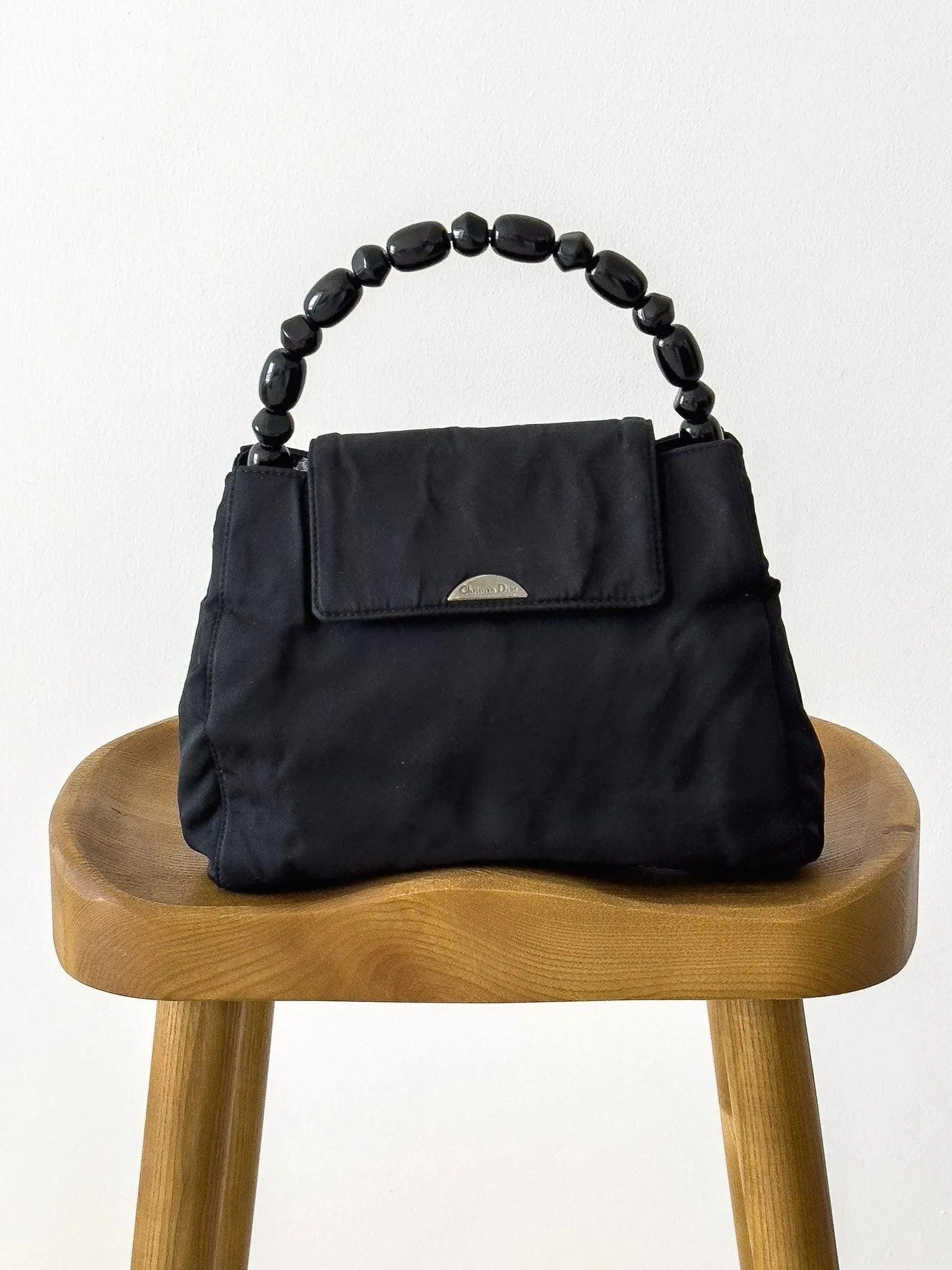 Dior - Sac à main noir perle - Atelier Victor Paris - Vintage Watch Shop Dubai