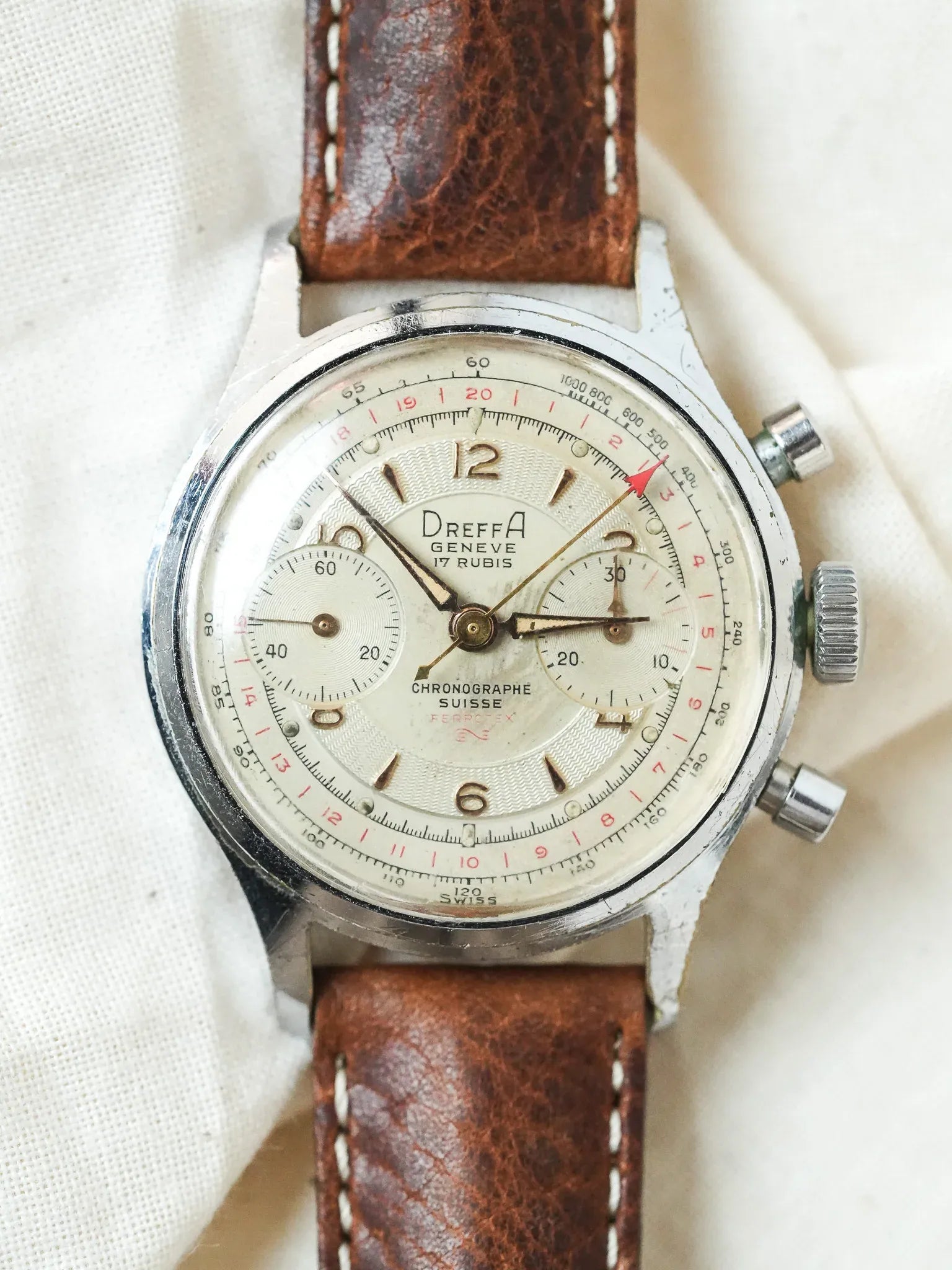 Dreffa Genève - Chronographe Landeron 251 Chrome - 1950s - Atelier Victor - Vintage  Shop
