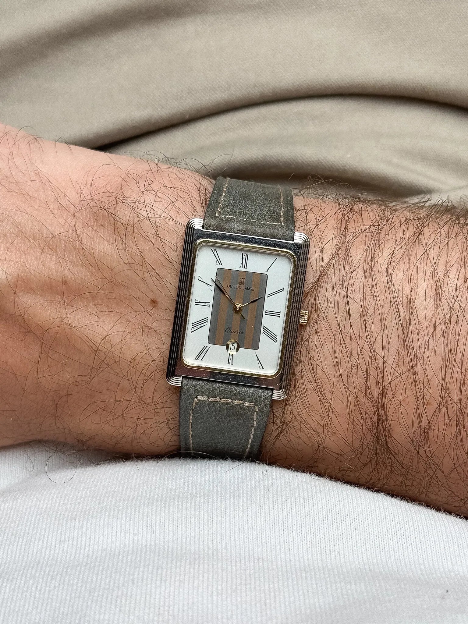 Duvier & Lange - Tank Stepcase Acier Or Acier Tapisserie - NOS - 1980s - Atelier Victor