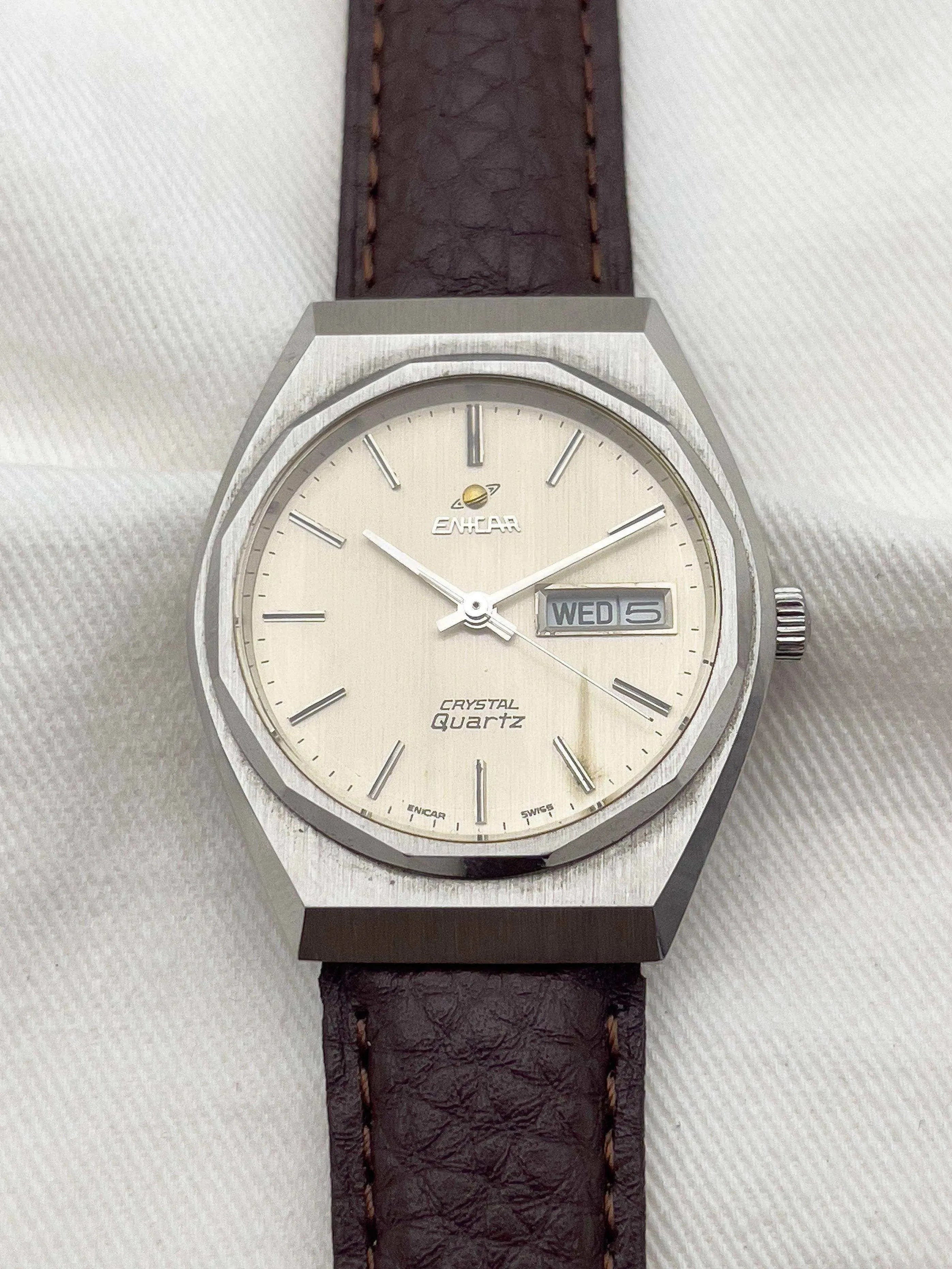Enicar - Daydate Cream - 1990’s - Atelier Victor Paris - Vintage Watch Shop Dubai