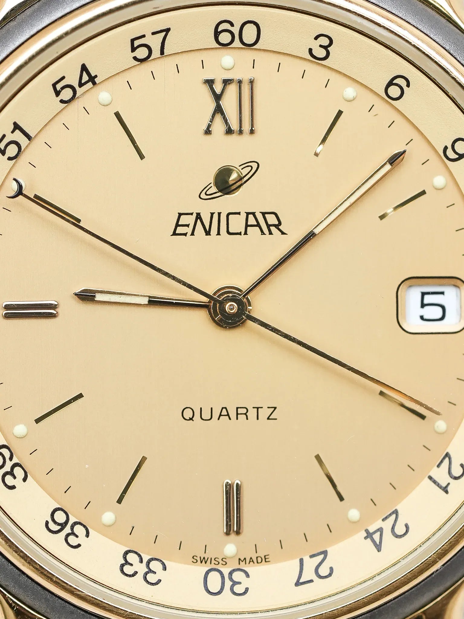 Enicar - Plaqué Or lunette directionnelle interne - NOS - 1990s - Atelier Victor