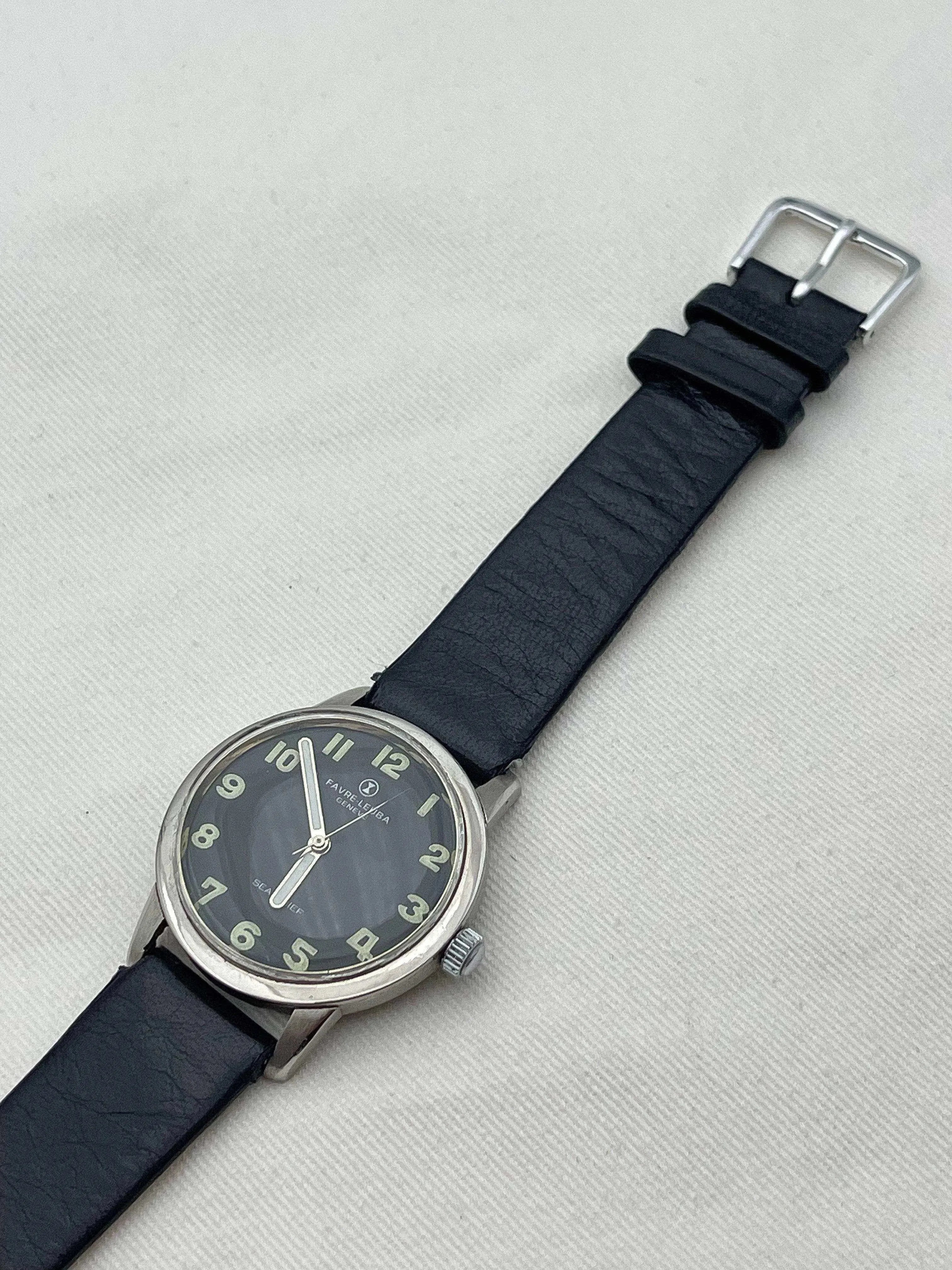 Favre Leuba - Sea Chief Noir - 1970s - Atelier Victor - Vintage  Shop
