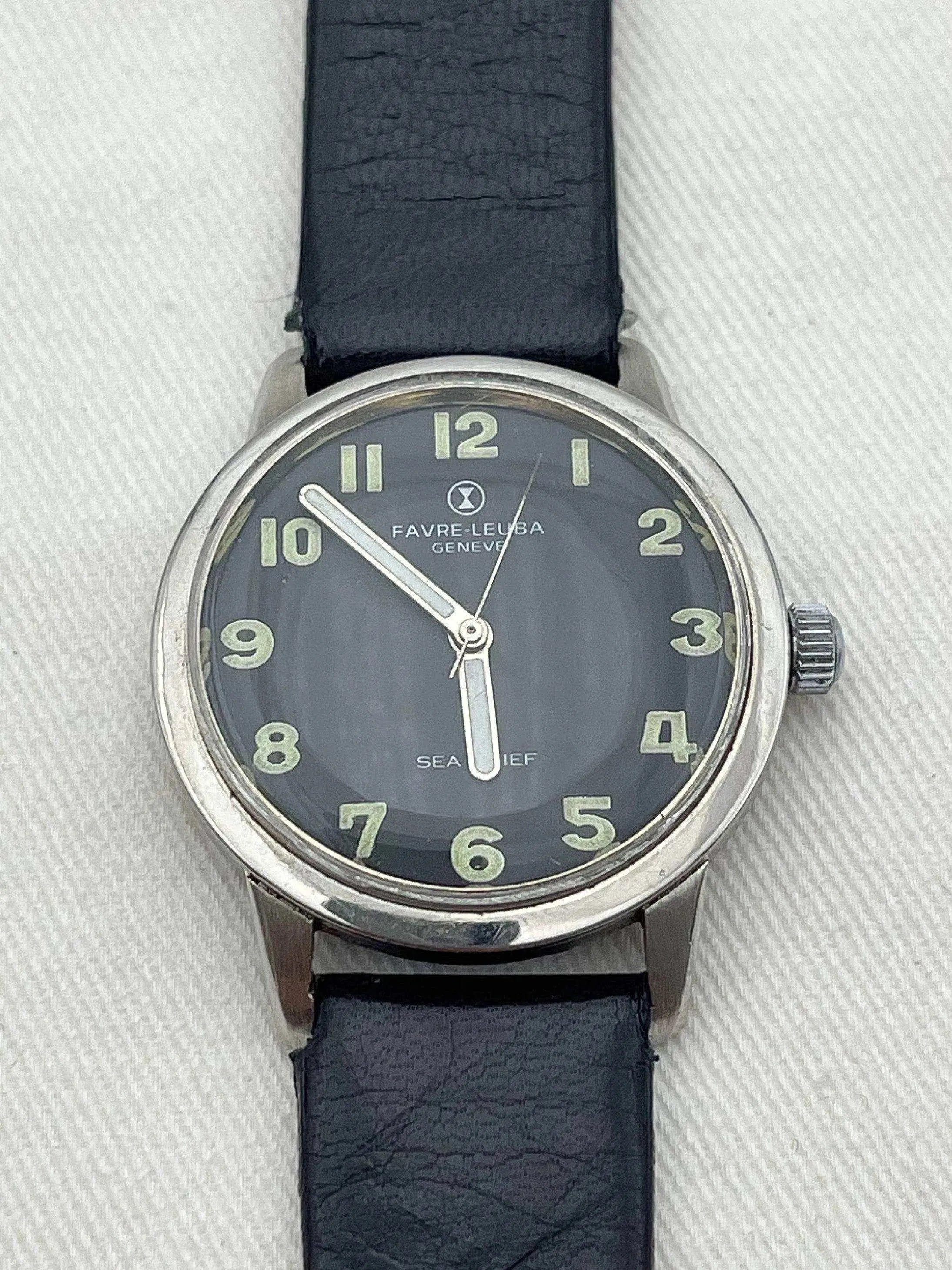 Favre Leuba - Sea Chief Noir - 1970s - Atelier Victor - Vintage  Shop