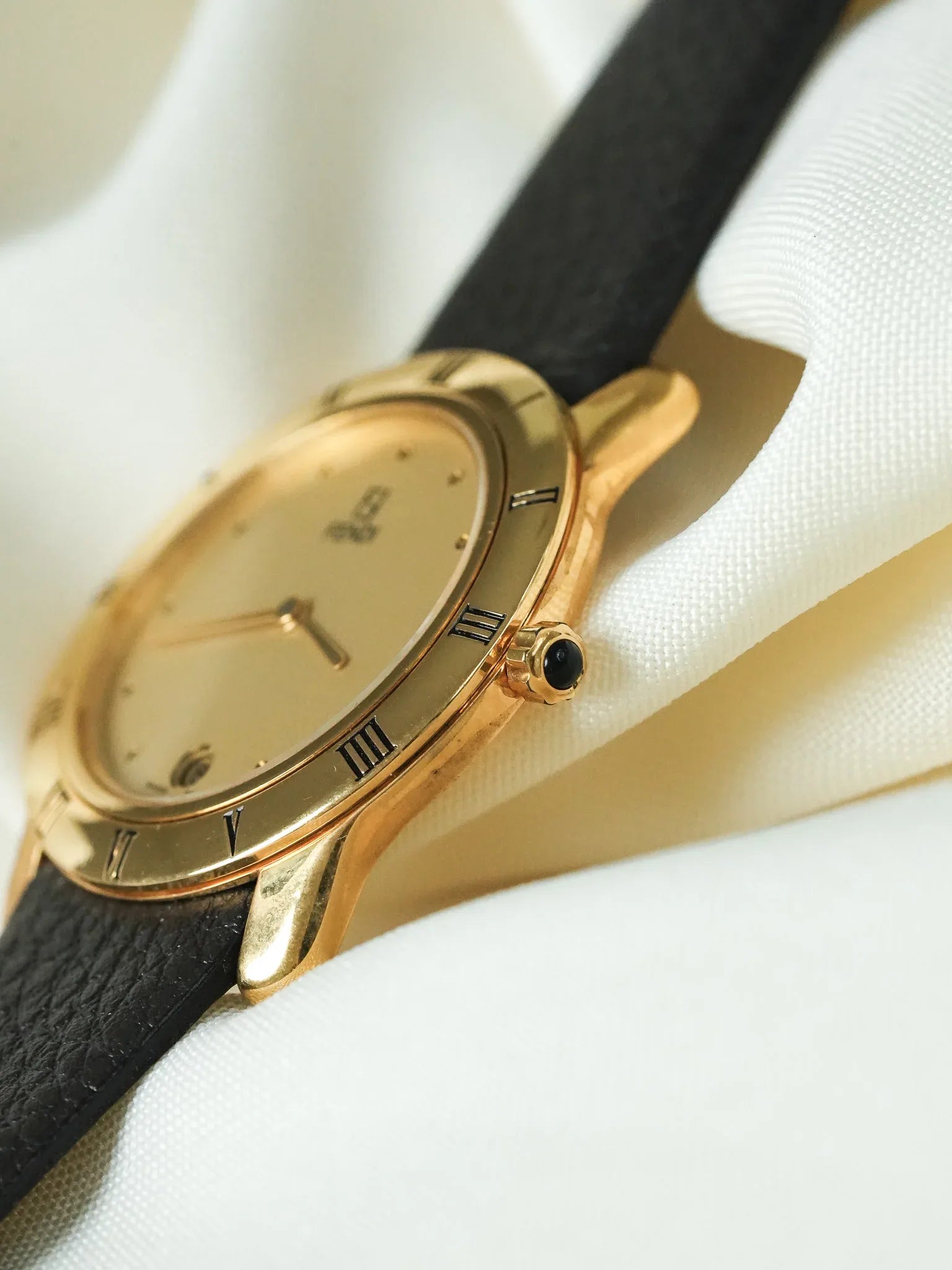 Fendi - Plaqué or Date 6h Cabochon 34mm - 1990s - Atelier Victor