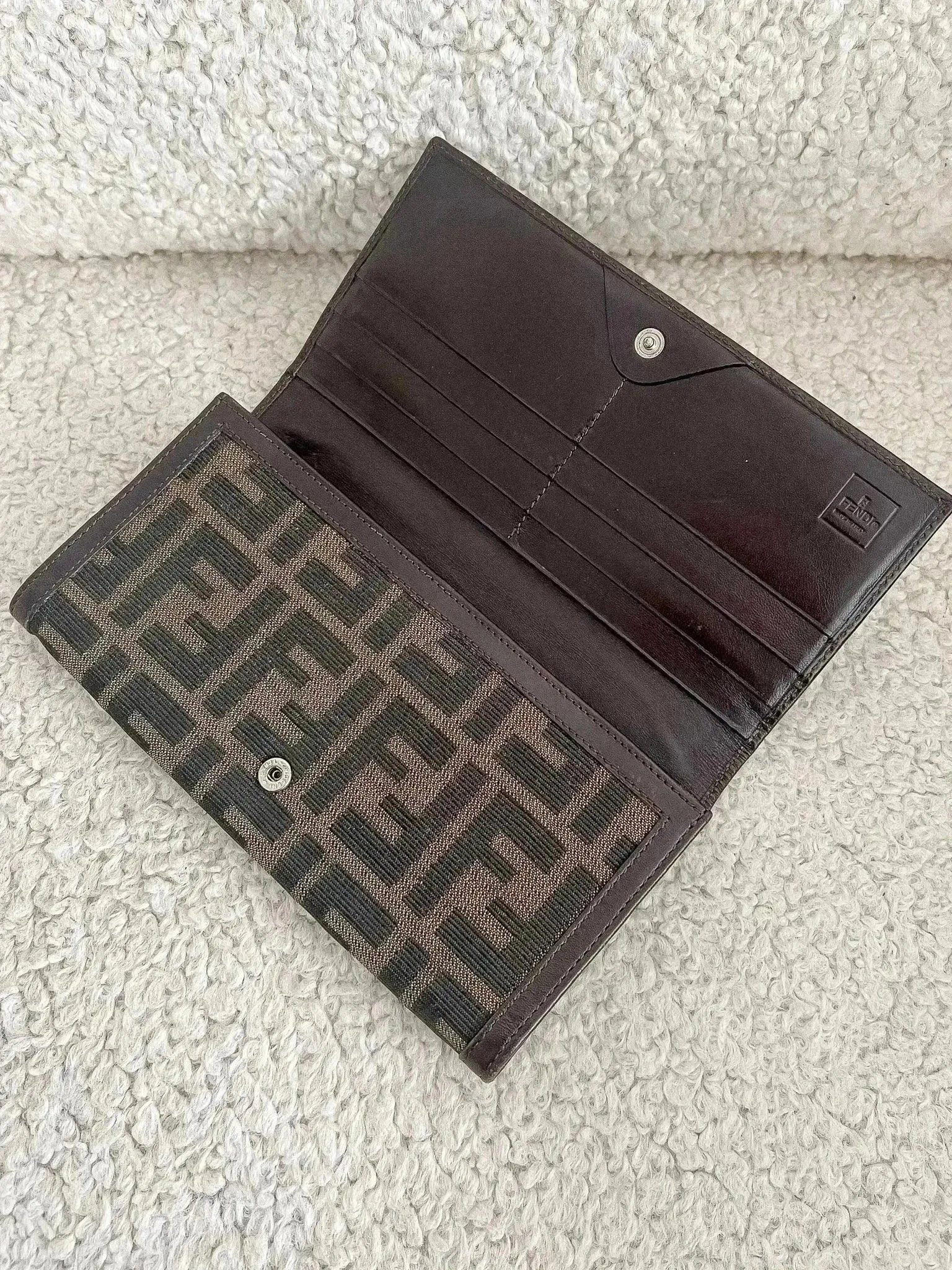 Fendi - Portefeuille Toile Marron - Atelier Victor