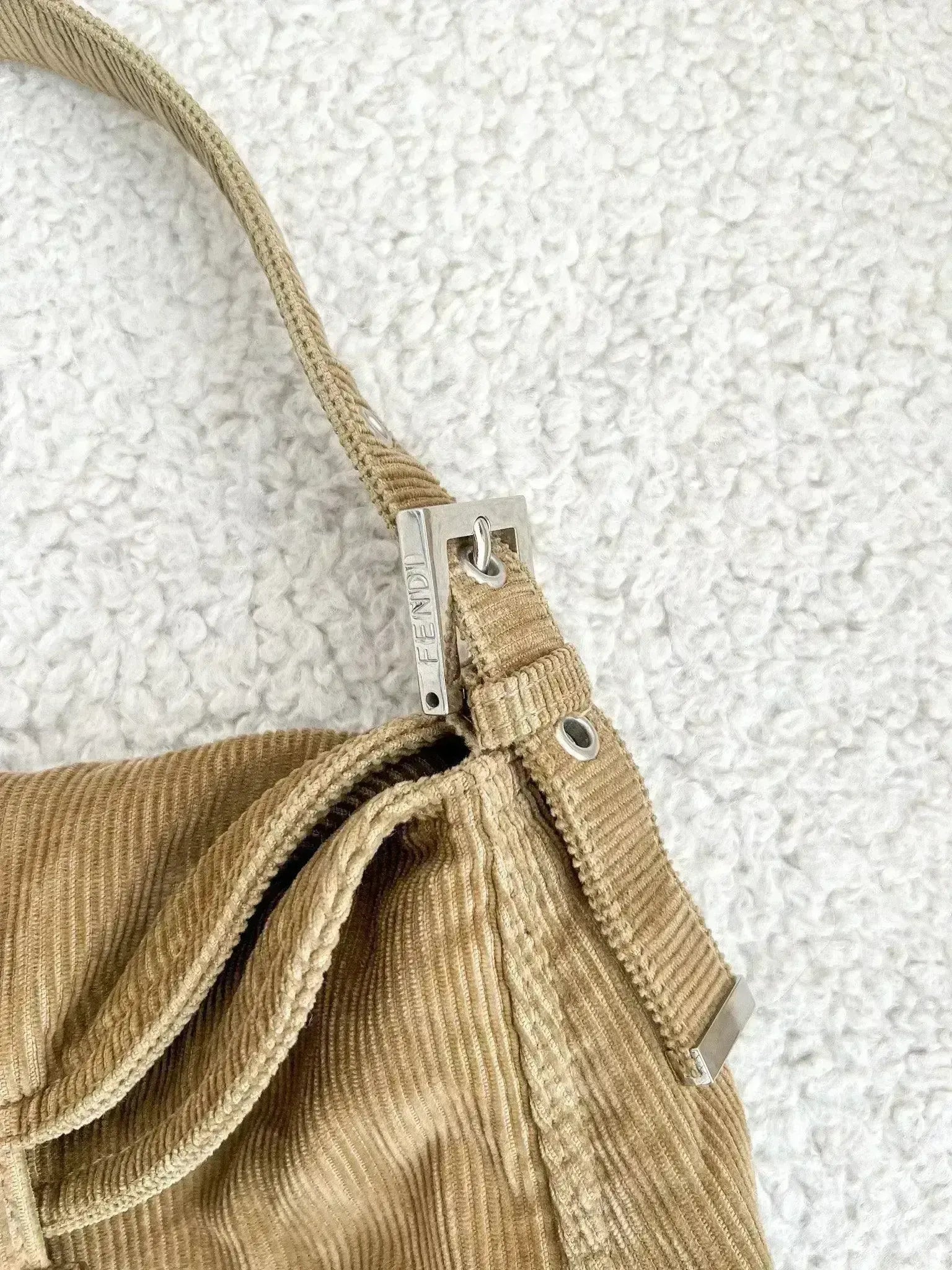 Fendi - Mamma Baguette Suede Handbag