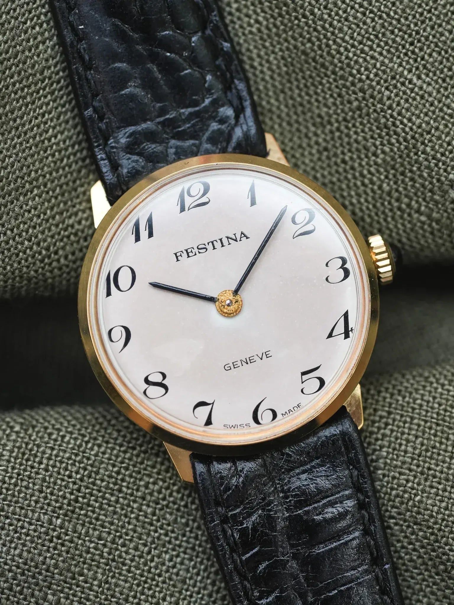 vintage mens dress watch Festina - Mini Breguet Numerals - 1980s 43mm Band Material Color:MauveRose (RosyBrown) Roundneck Mini Bodycon T-Shirt skirt black mini