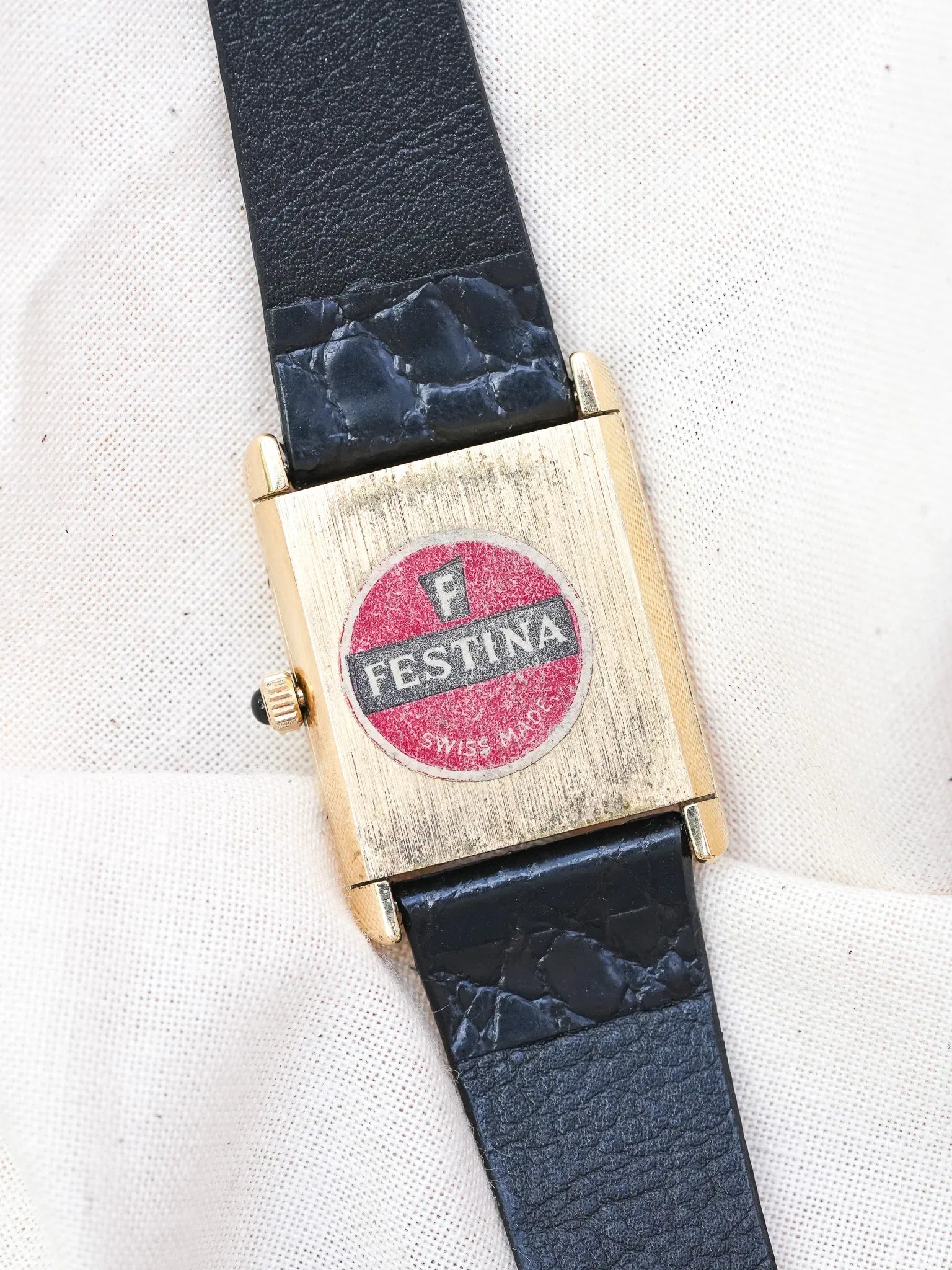 Festina - Tank Romain Blanc Plaqué or - 1980s - Atelier Victor