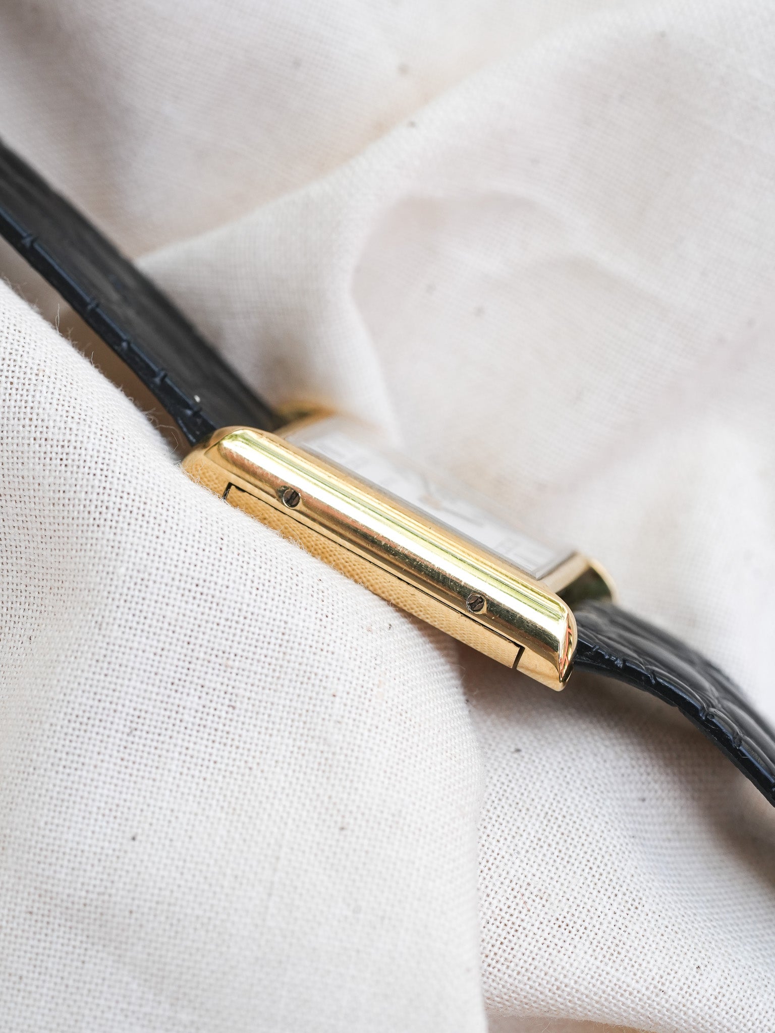 Festina - Tank Romain Blanc Plaqué or - 1980s - Atelier Victor - Vintage  Shop