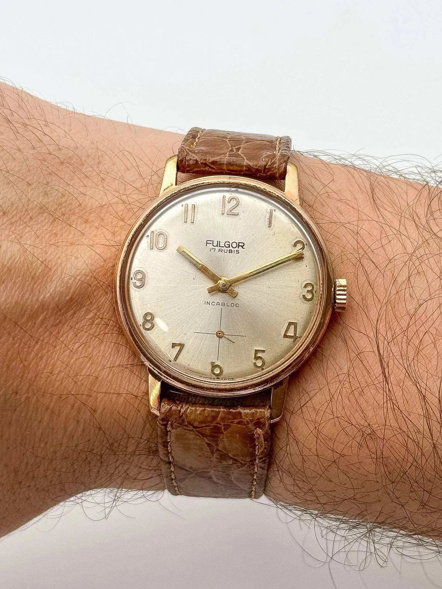 Fulgor - Rose Sub-Second - 1960s - Atelier Victor Paris - Vintage Watch Shop Dubai