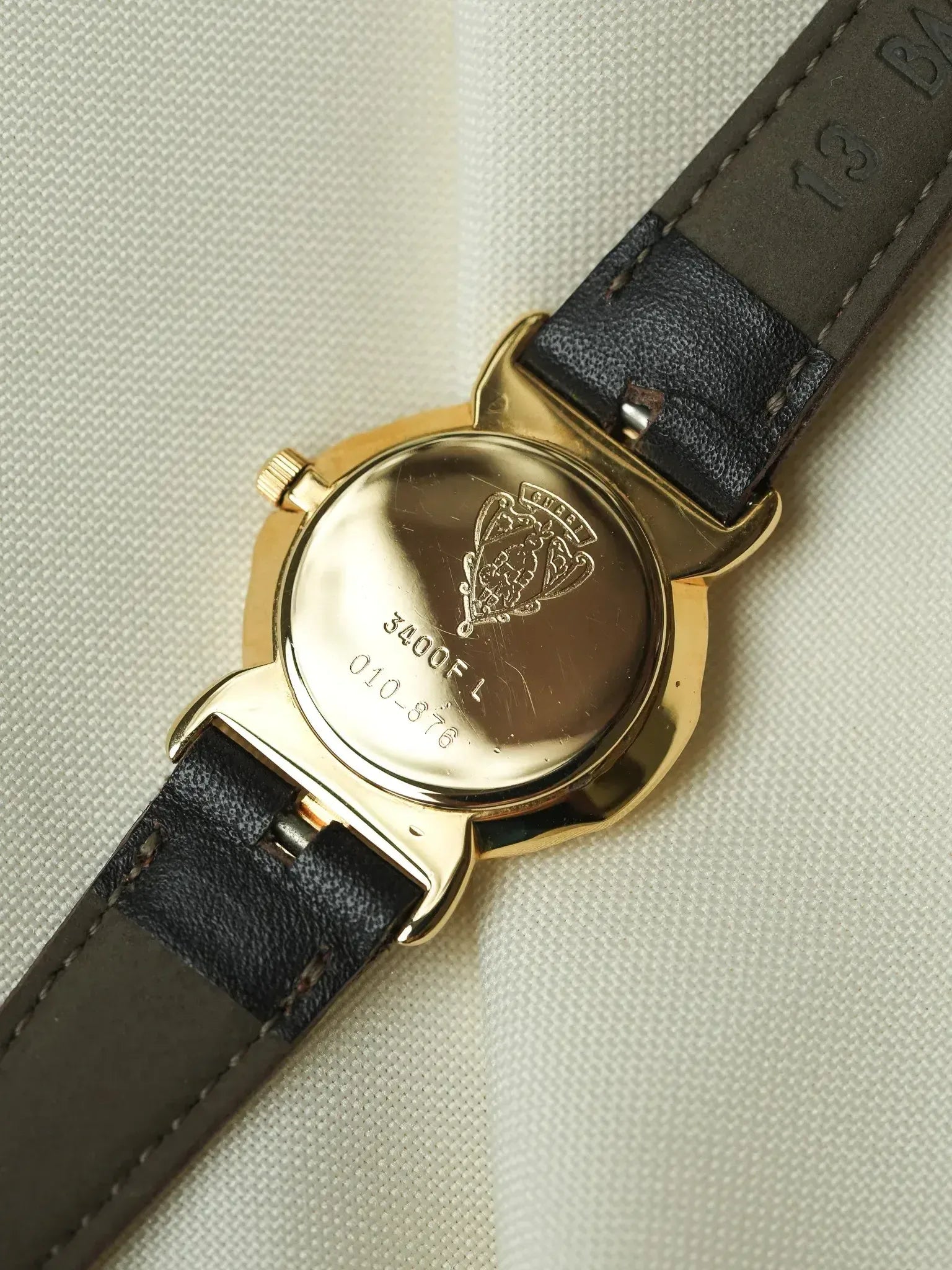 Gucci - Mini Round central gold-plated horns - 1980s