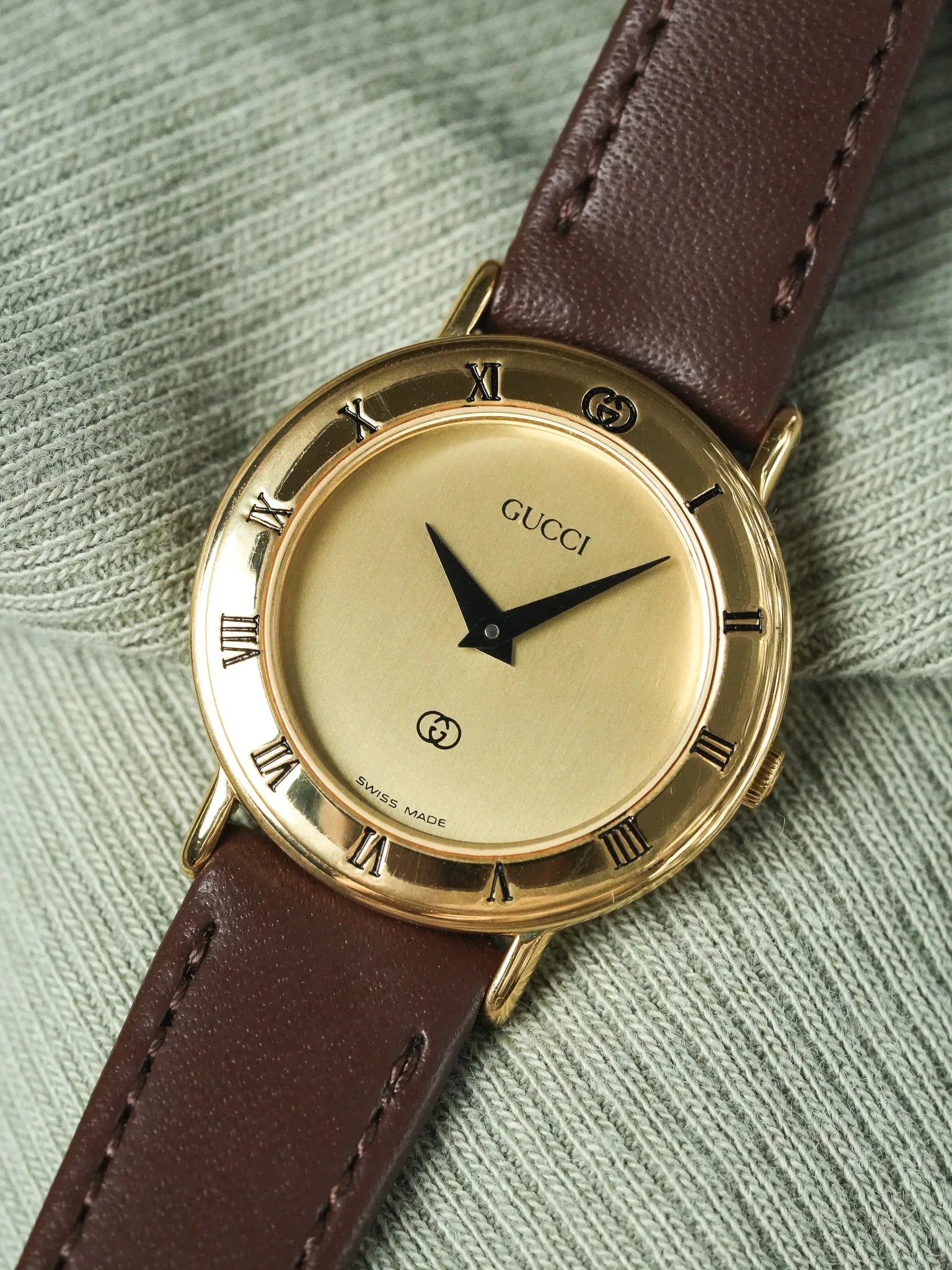 Gucci - Mini Ronde Or Cadran Or - 1990s - Atelier Victor